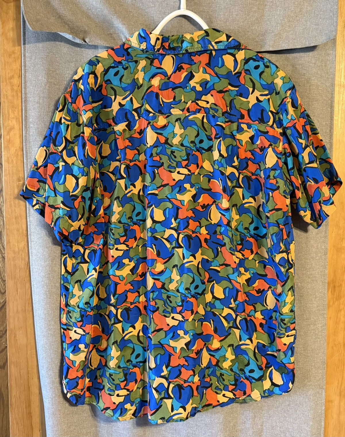 Other Vintage Kikomo Basic size large silk green button up blouse Size L / US 10 / IT 46 - 5 Thumbnail
