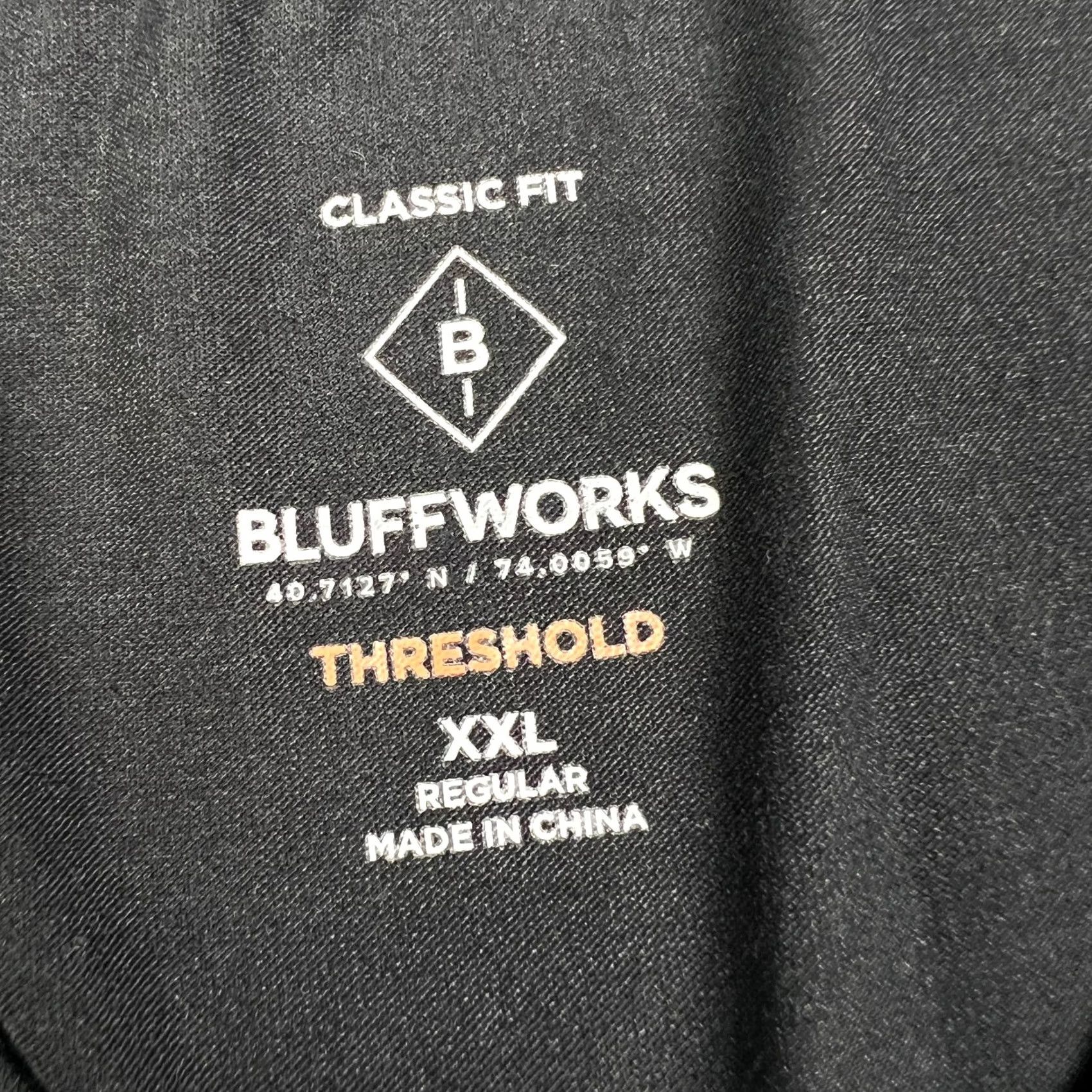 Vintage Bluffworks Shirt Mens 2XL Black Classic Fit V-Neck Short Sleeve Threshold Size US XXL / EU 58 / 5 - 3 Thumbnail