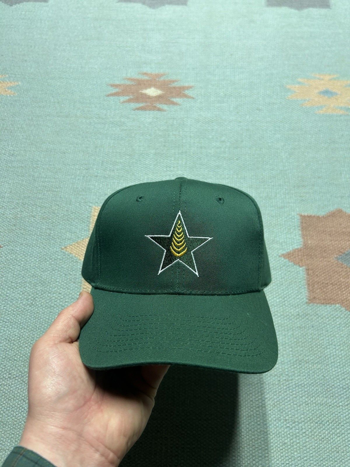 Vintage Vintage SnapBack hat Star corn logo farm feed forest green Size ONE SIZE - 2 Thumbnail