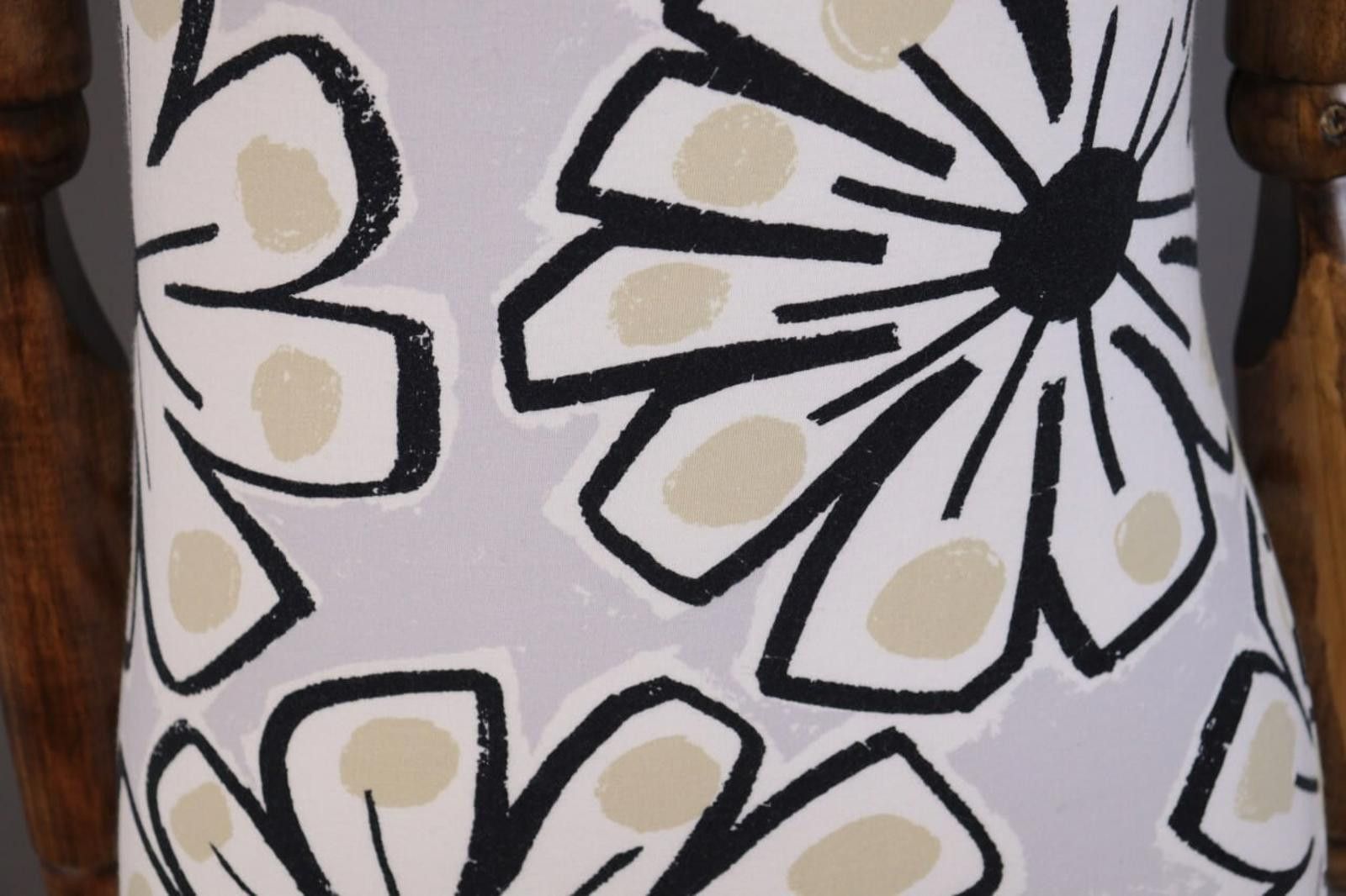 Marimekko Marimekko Mika Piirainen Gray Floral A-Line Shift Dress Size M / US 6-8 / IT 42-44 - 4 Thumbnail