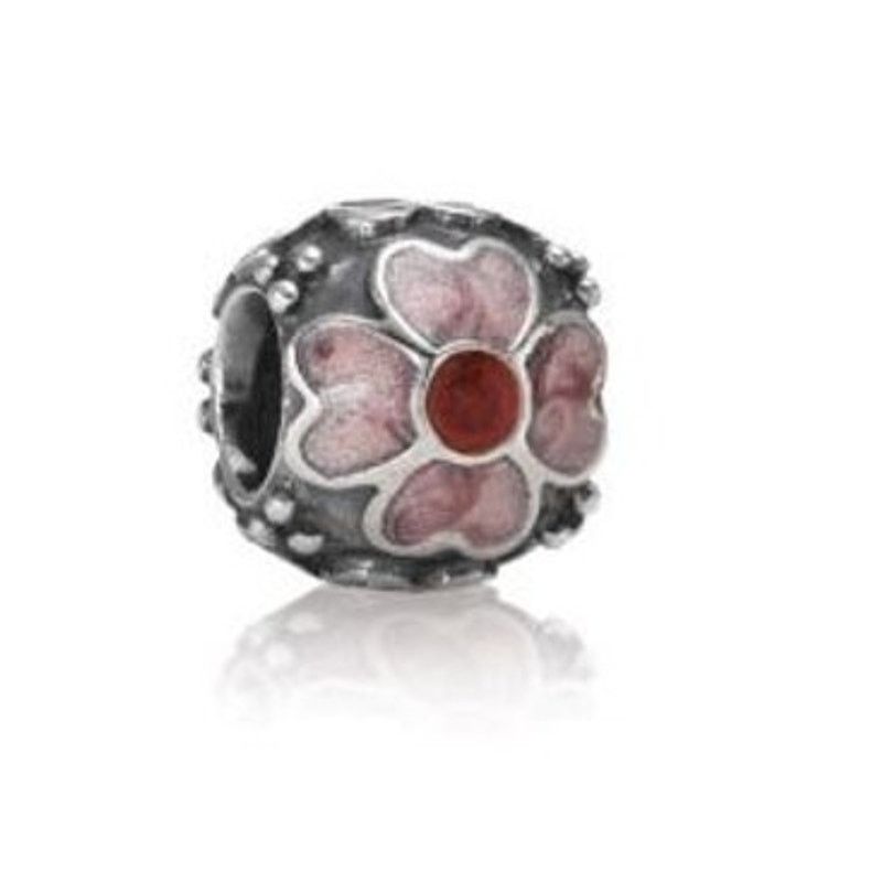 pandora PANDORA Daisy Flower with Red and Pink Enamel Bead -790433ER Size ONE SIZE - 1 Thumbnail
