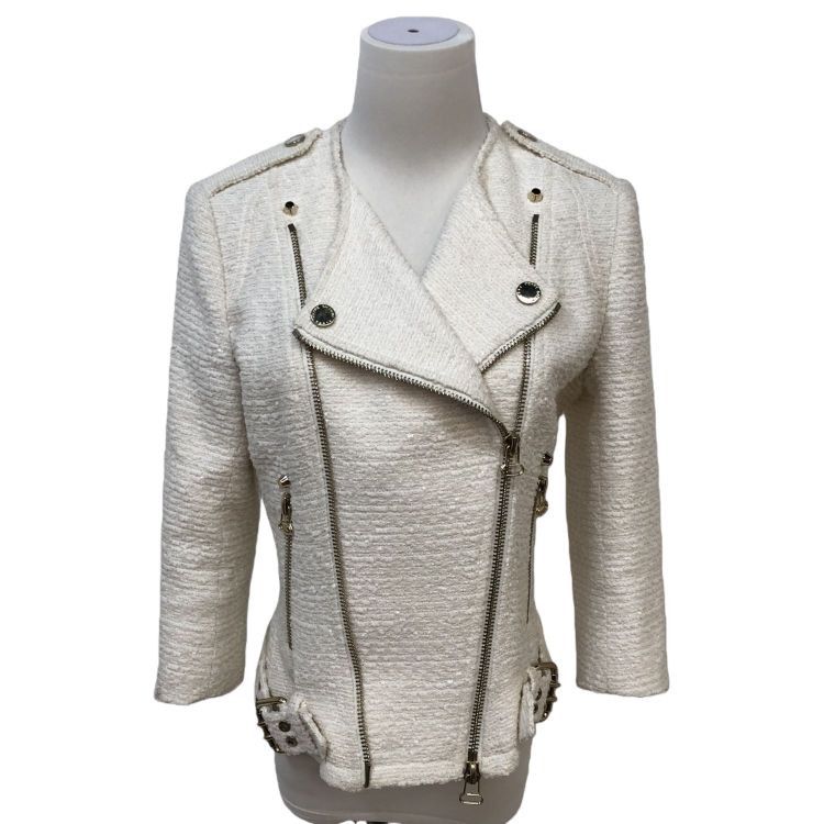 Pierre Balmain Pierre Balmain Tweed Biker Jacket Size 38 Size S / US 4 / IT 40 - 1 Thumbnail