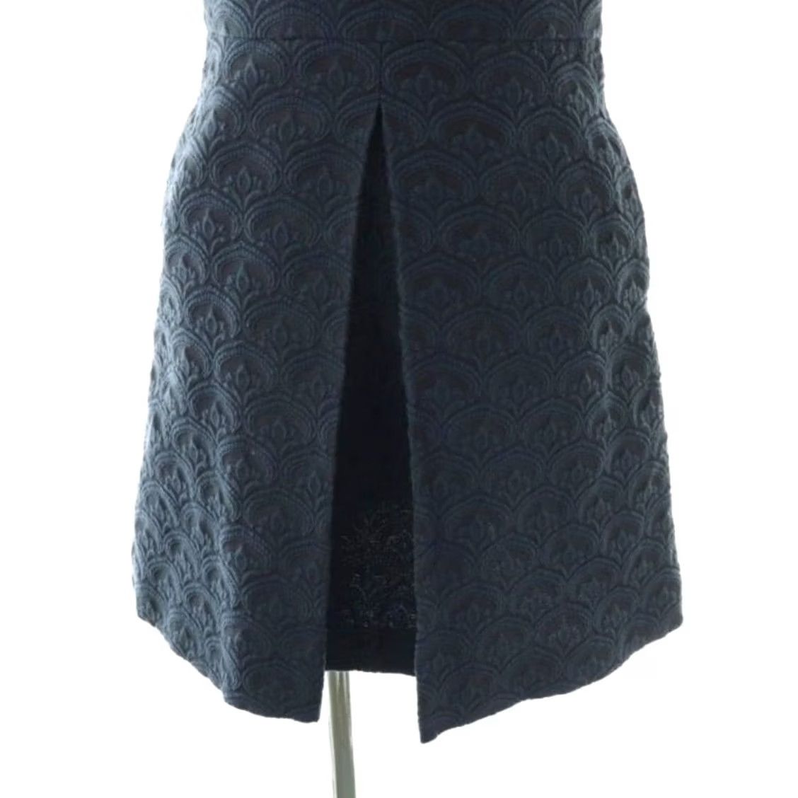 Miu Miu Miumiu Dress Navy Sleeveless Knee Length Size 24 Womens Casual Polyester Size 4XL / US 24-26 - 4 Thumbnail