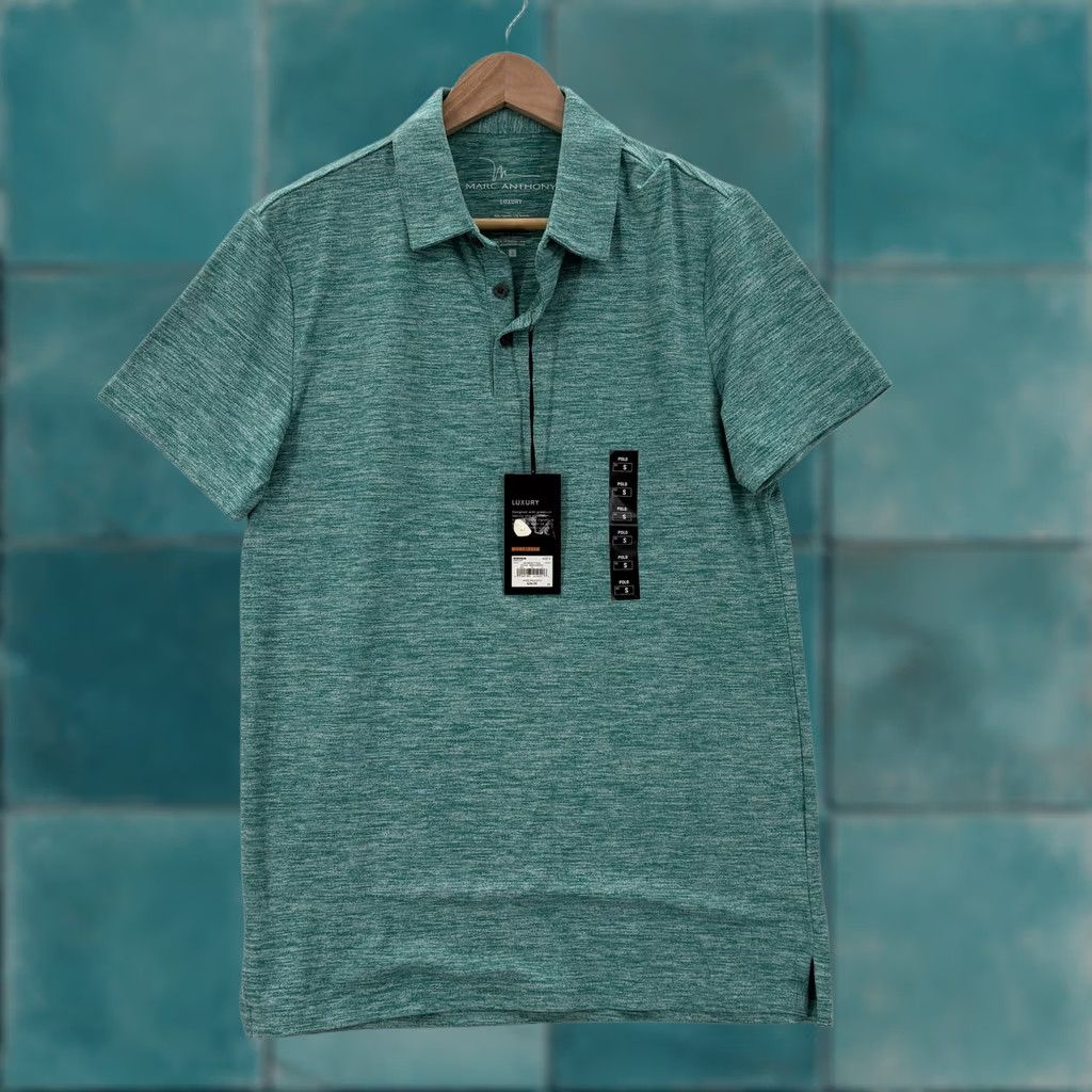 Vintage Marc Anthony Polo Shirt Mens S Green Luxury Stretch Casual Top Short Sleeve Polo Size US S / EU 44-46 / 1 - 1 Thumbnail