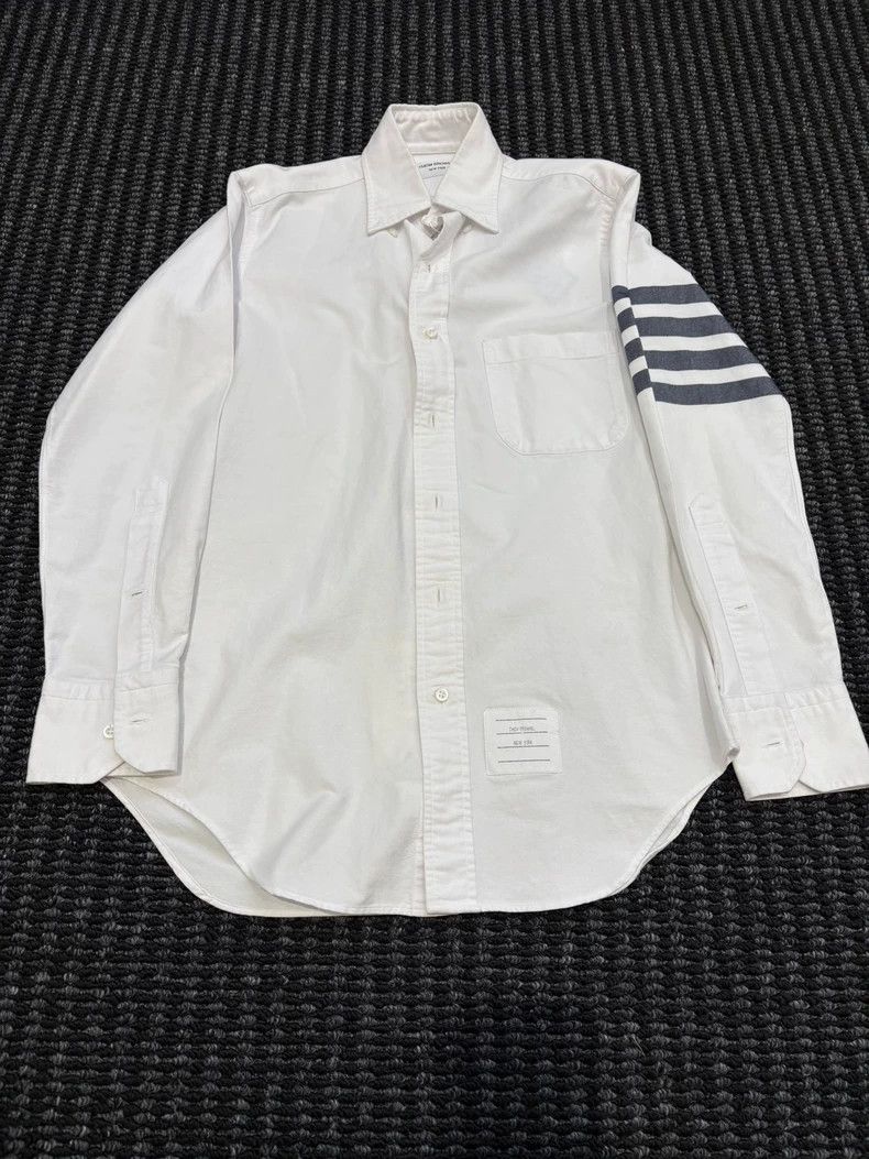 Thom Browne Thom Browne White long-sleeved shirt Size US XS / EU 42 / 0 - 1 Thumbnail