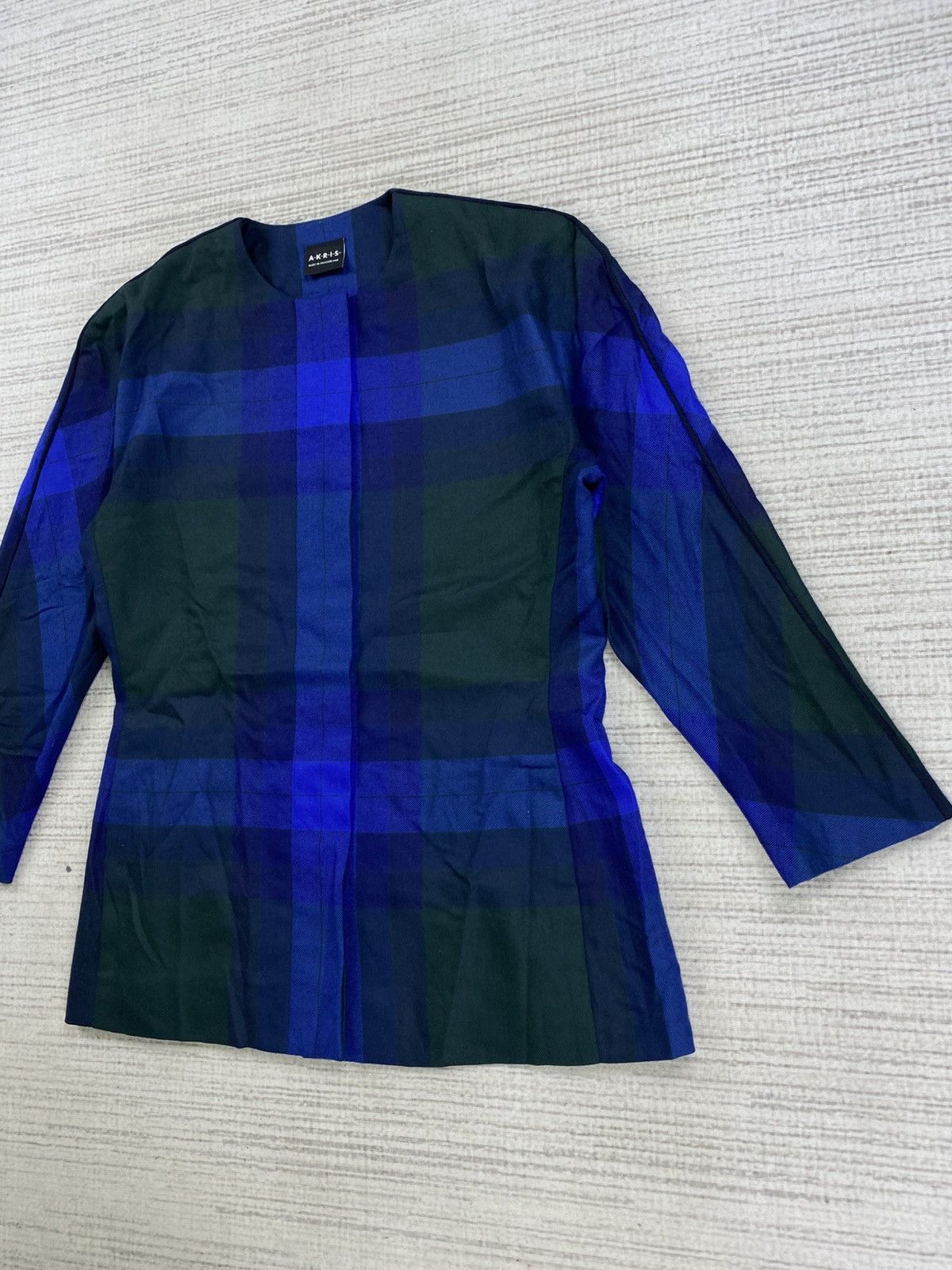 Akris Vintage Akris Switzerland Blue Checked Dress Size M / US 6-8 / IT 42-44 - 4 Thumbnail
