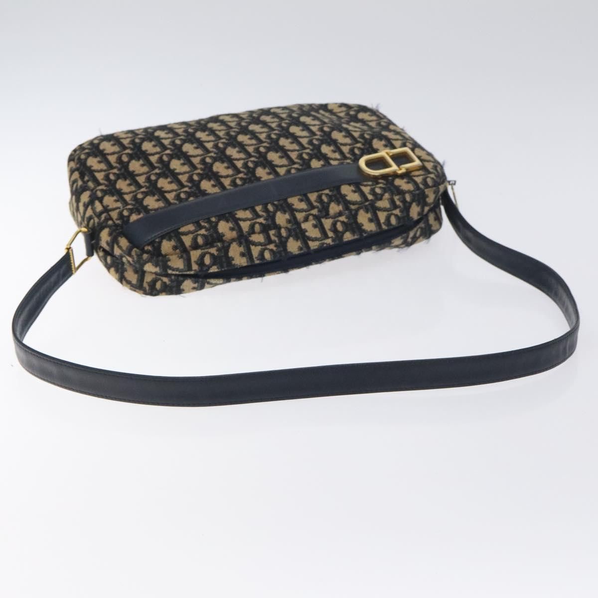 Dior DIOR Trotter Canvas Shoulder Bag Navy Gold Size ONE SIZE - 7 Thumbnail