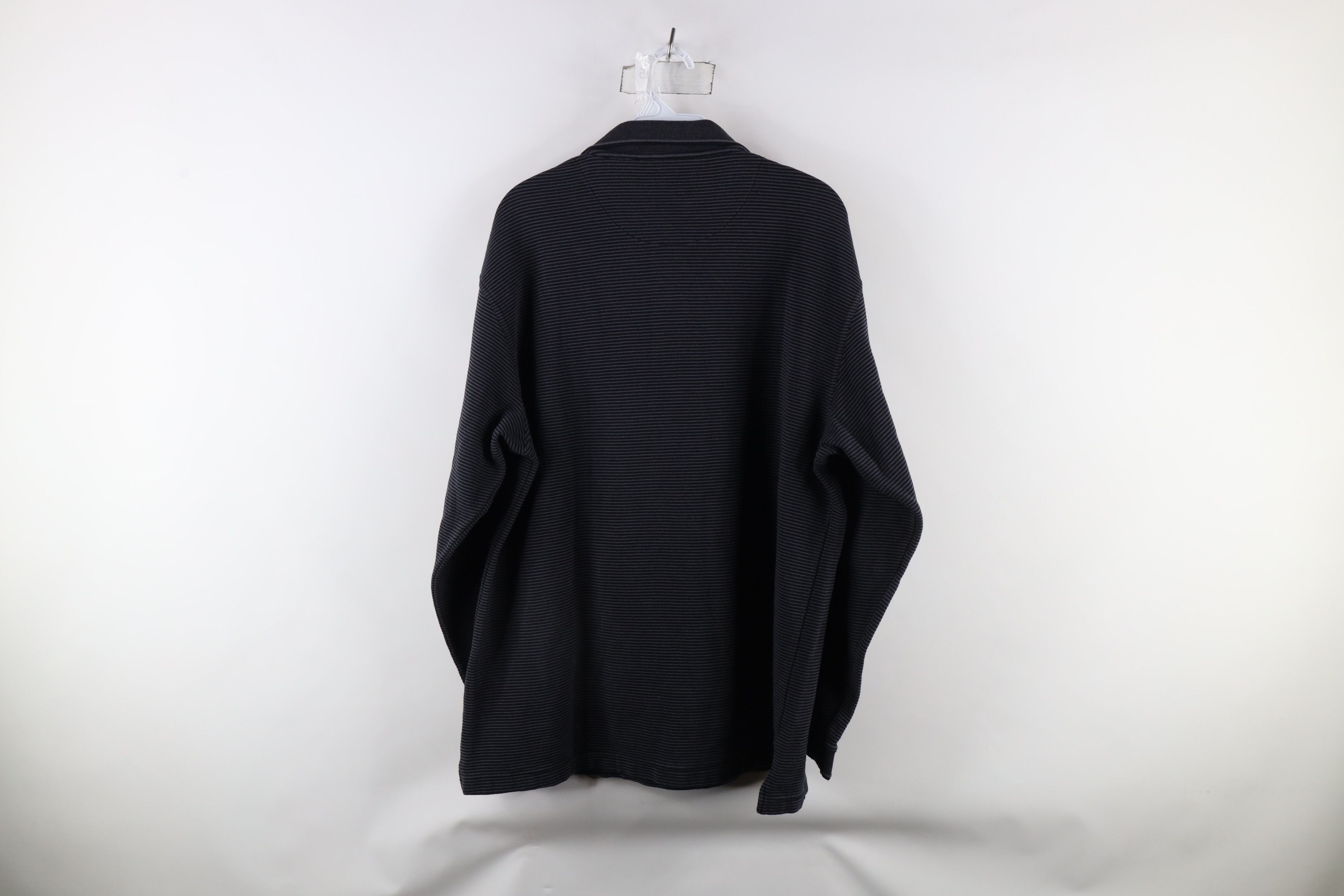 Vintage Vintage 90s Streetwear Ribbed Knit Long Sleeve Rugby Polo Size US XL / EU 56 / 4 - 6 Thumbnail