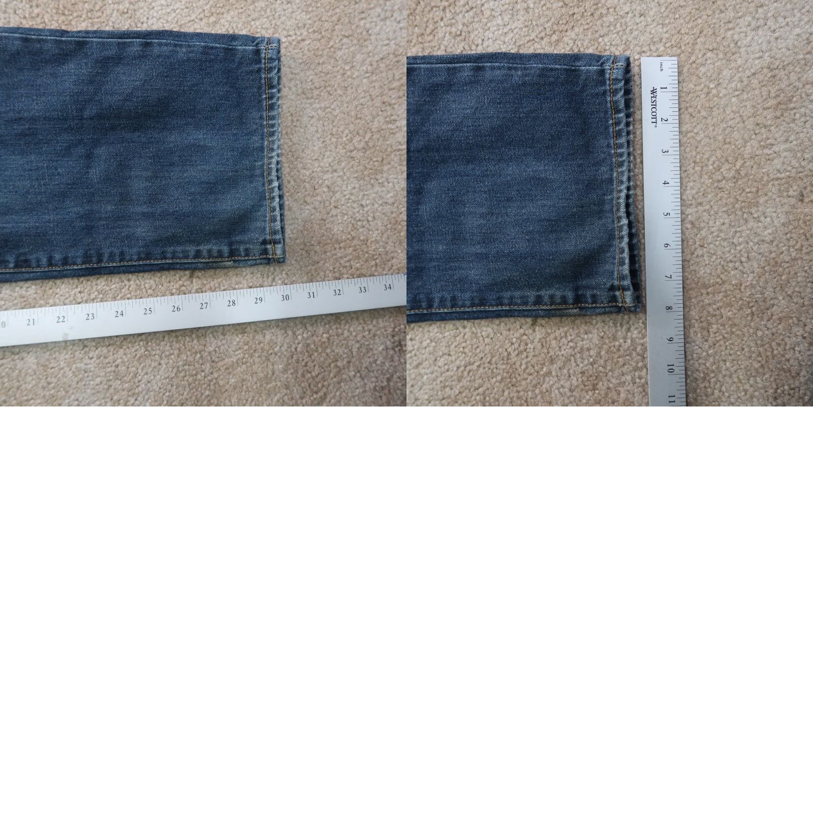 Gap Gap 1969 Jeans Men’s 34x32 Straight Denim Blue Regular Rise 5-Pocket Button Closure Vintage No Size US 34 / EU 50 - 9 Thumbnail