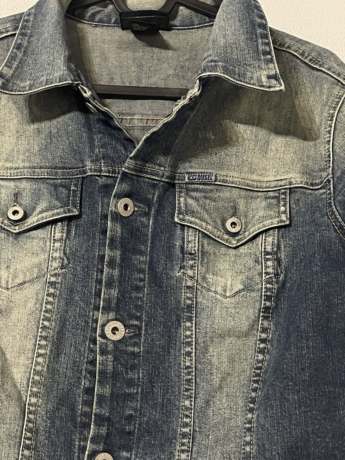 Diesel × Vintage Diesel denim vintage baggy street style bomber jacket Size L / US 10 / IT 46 - 4 Thumbnail