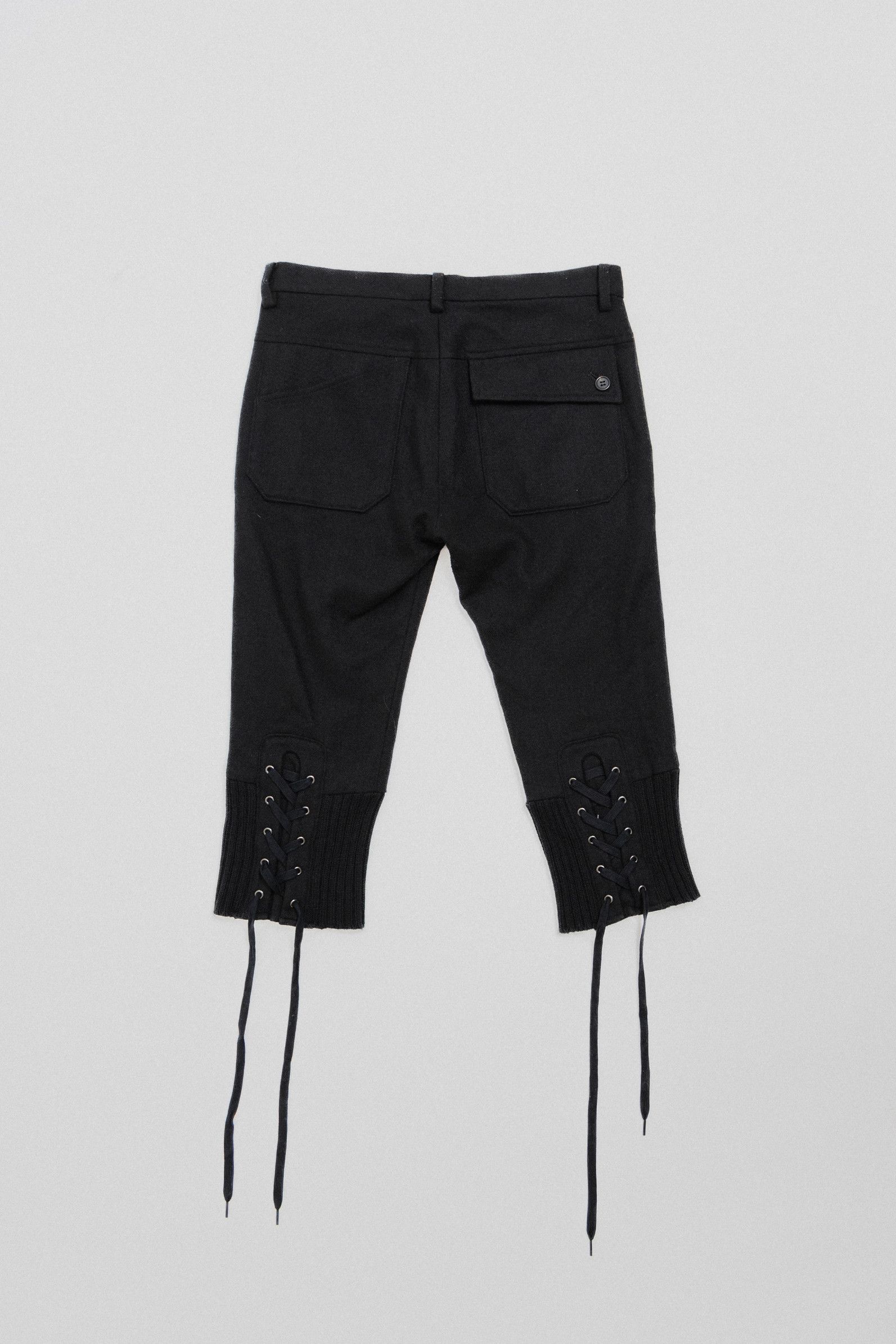 Undercover FW07 "Knit" Wool cropped pants with back lacings Size 28" / US 6 / IT 42 - 6 Thumbnail