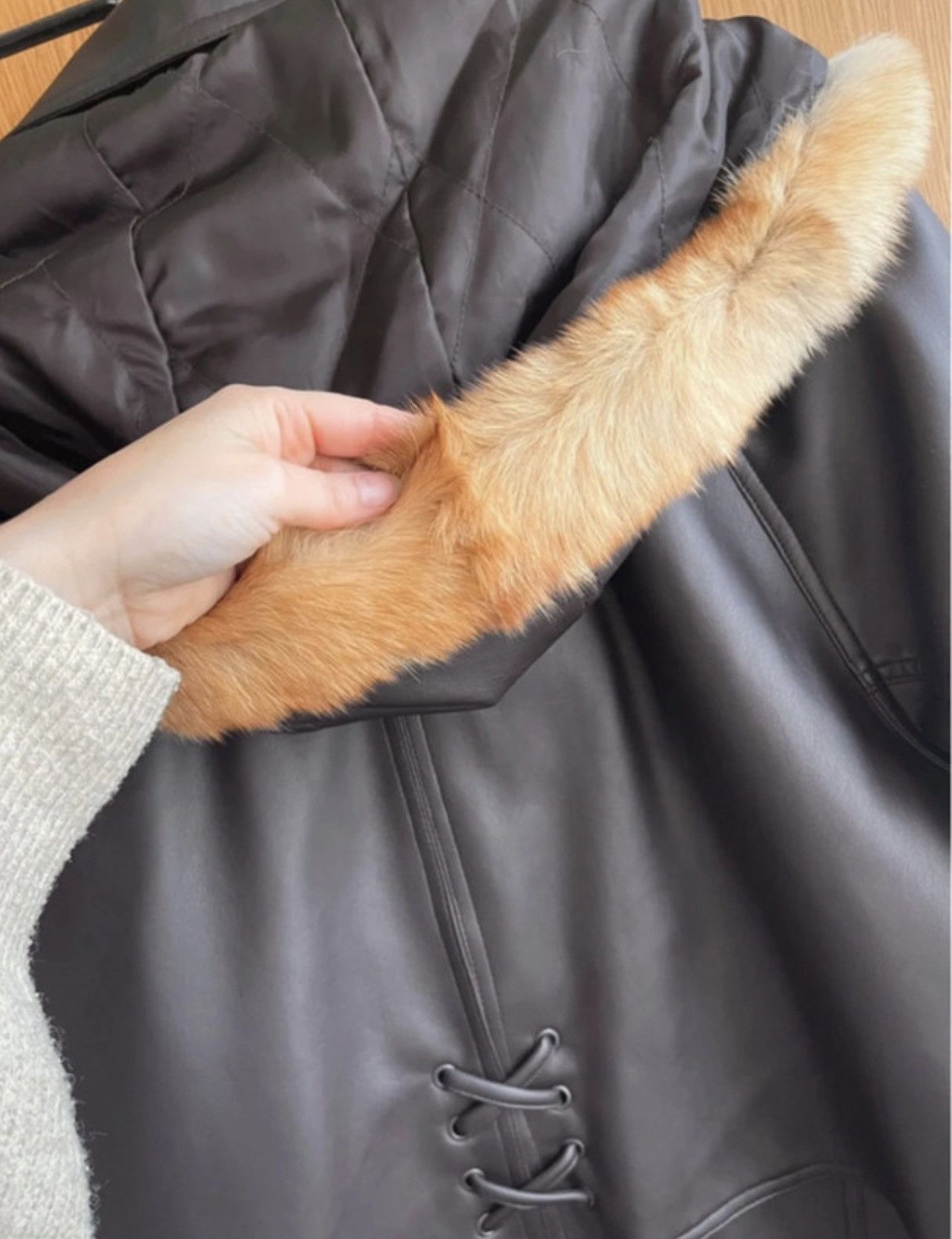 Other Vintage leather jacket real fur XL Size XL / US 12-14 / IT 48-50 - 6 Thumbnail