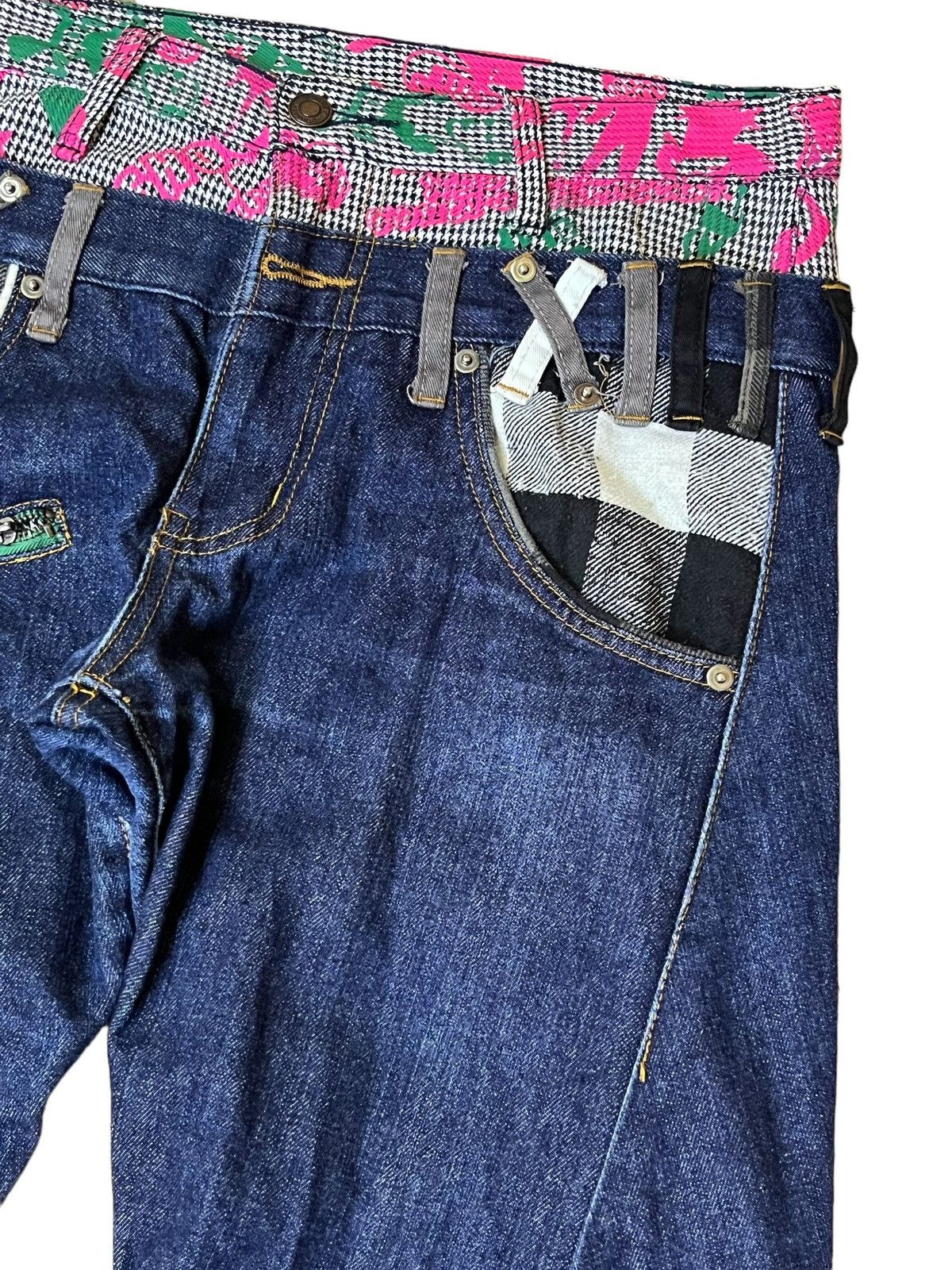 Japanese Brand ARCHIVE JAPANESE “UP START BREATHMINT” DOUBLE WAIST JEANS Size US 32 / EU 48 - 5 Thumbnail