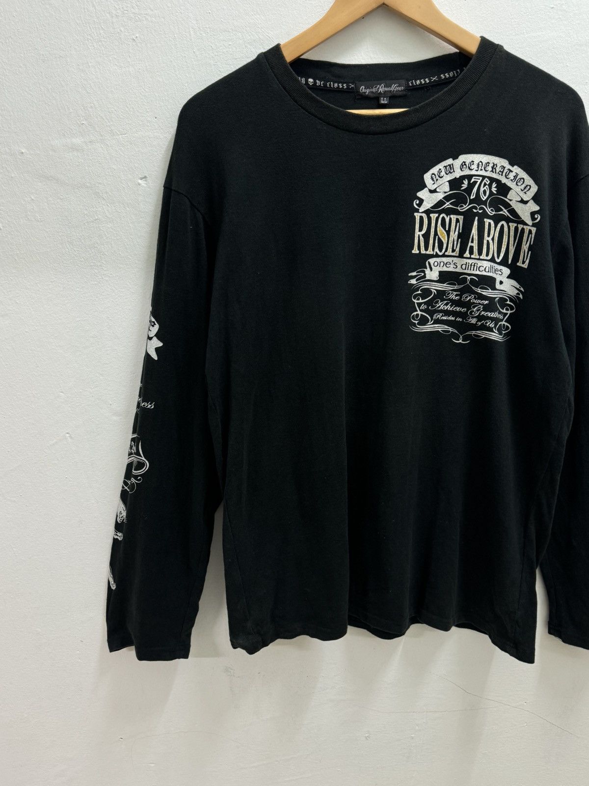 Japanese Brand RISE ABOVE ONE DIFFICULTIES TO ARCHIEVE GREATNESS TEE Size US M / EU 48-50 / 2 - 9 Thumbnail