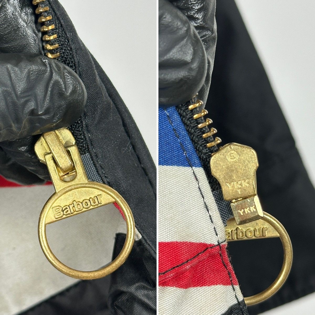 Barbour Kids Barbour Union Jack International Black Waxed Jacket Size US XXS / EU 40 - 21 Thumbnail