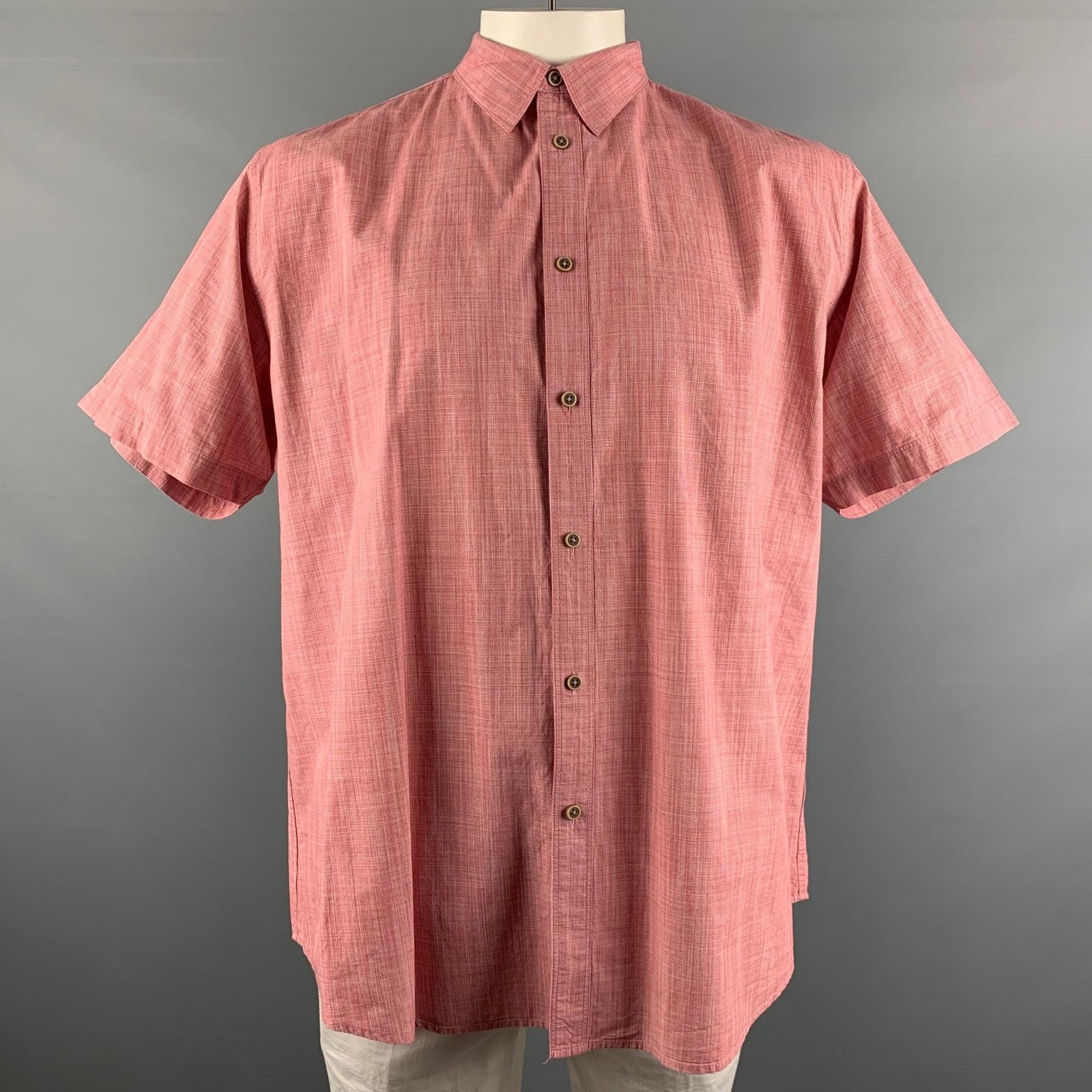 Other COASTAORO S/S Red White Checkered Cotton Short Sleeve Shirt Size US XXL / EU 58 / 5 - 1 Thumbnail