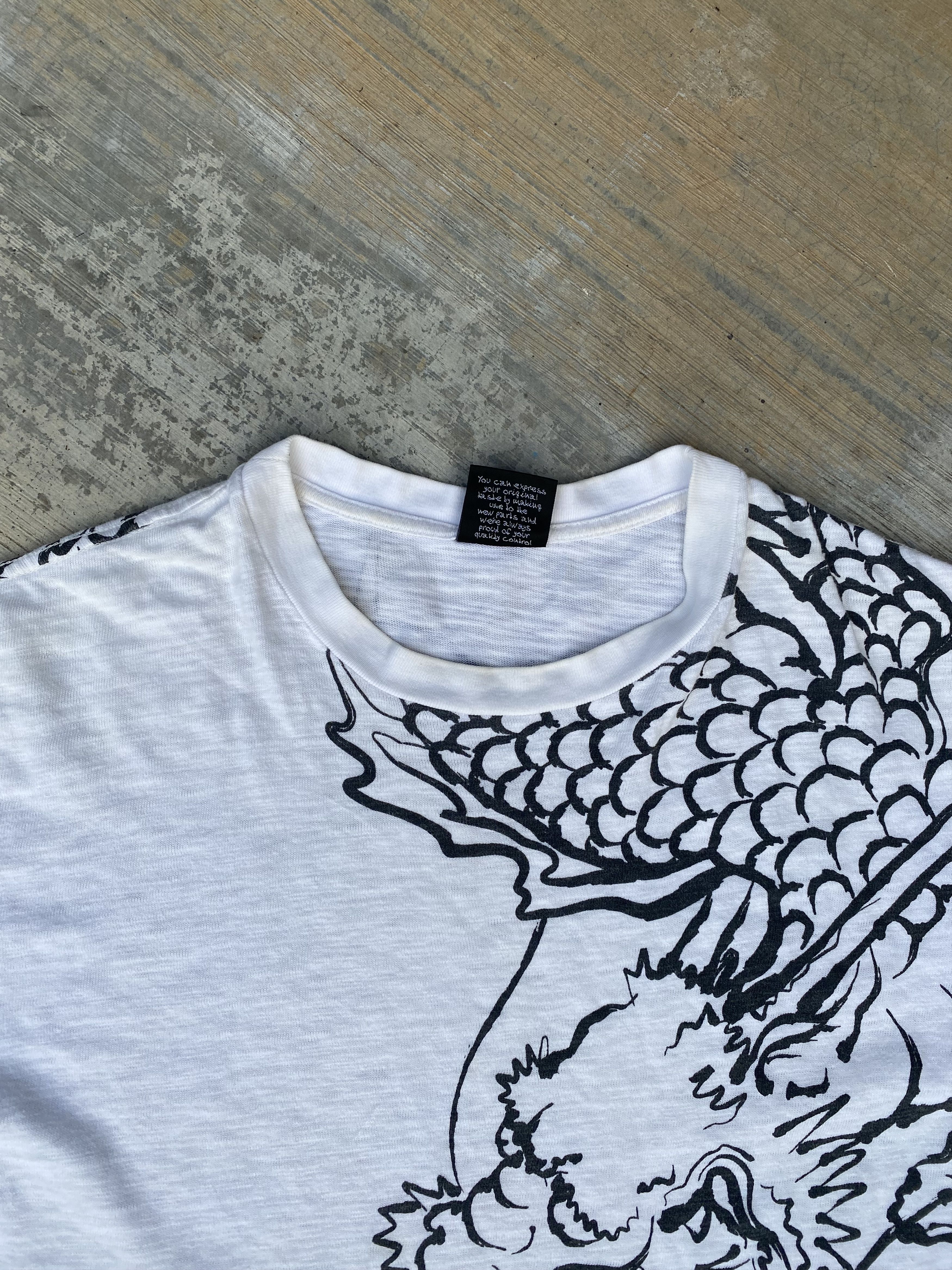 Japanese Brand Vintage Strange heaven dragon sukajan tshirt Size US XL / EU 56 / 4 - 3 Thumbnail