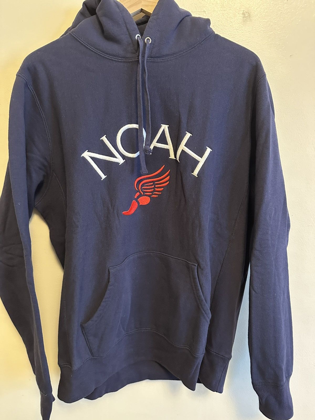 Noah Noah Winged Foot Logo Embroidered Hoodie Hooded Sweatshirt Grailed