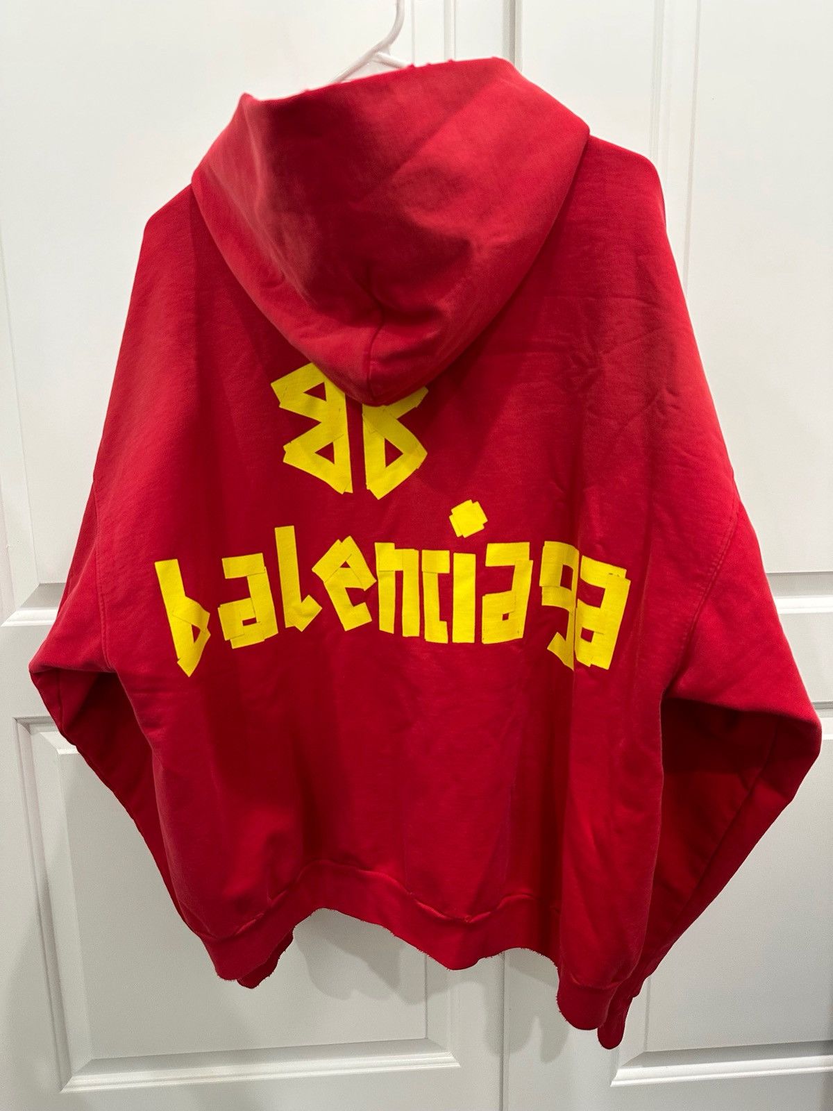 Balenciaga Balenciaga Red Tape Hoodie Size US M / EU 48-50 / 2 - 1 Thumbnail