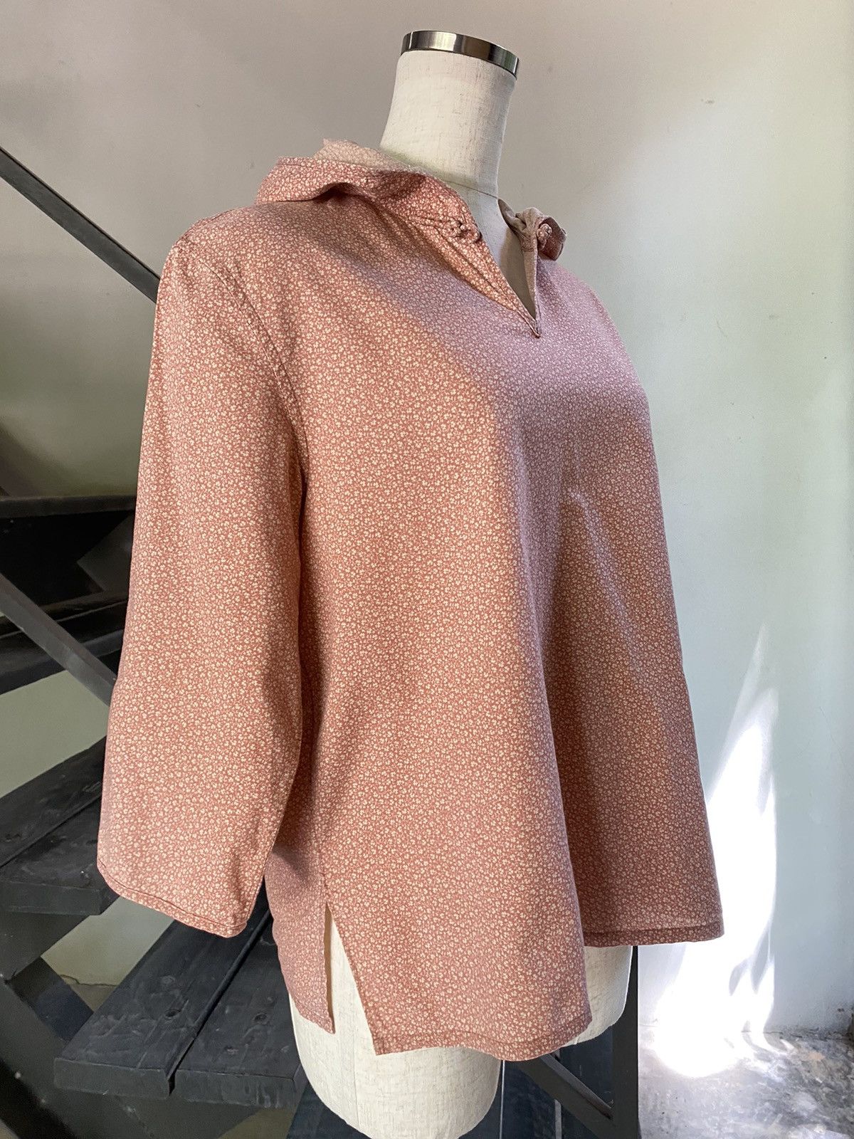 Japanese Brand Powder Peach Hooded V-neck Top Size M / US 6-8 / IT 42-44 - 13 Thumbnail