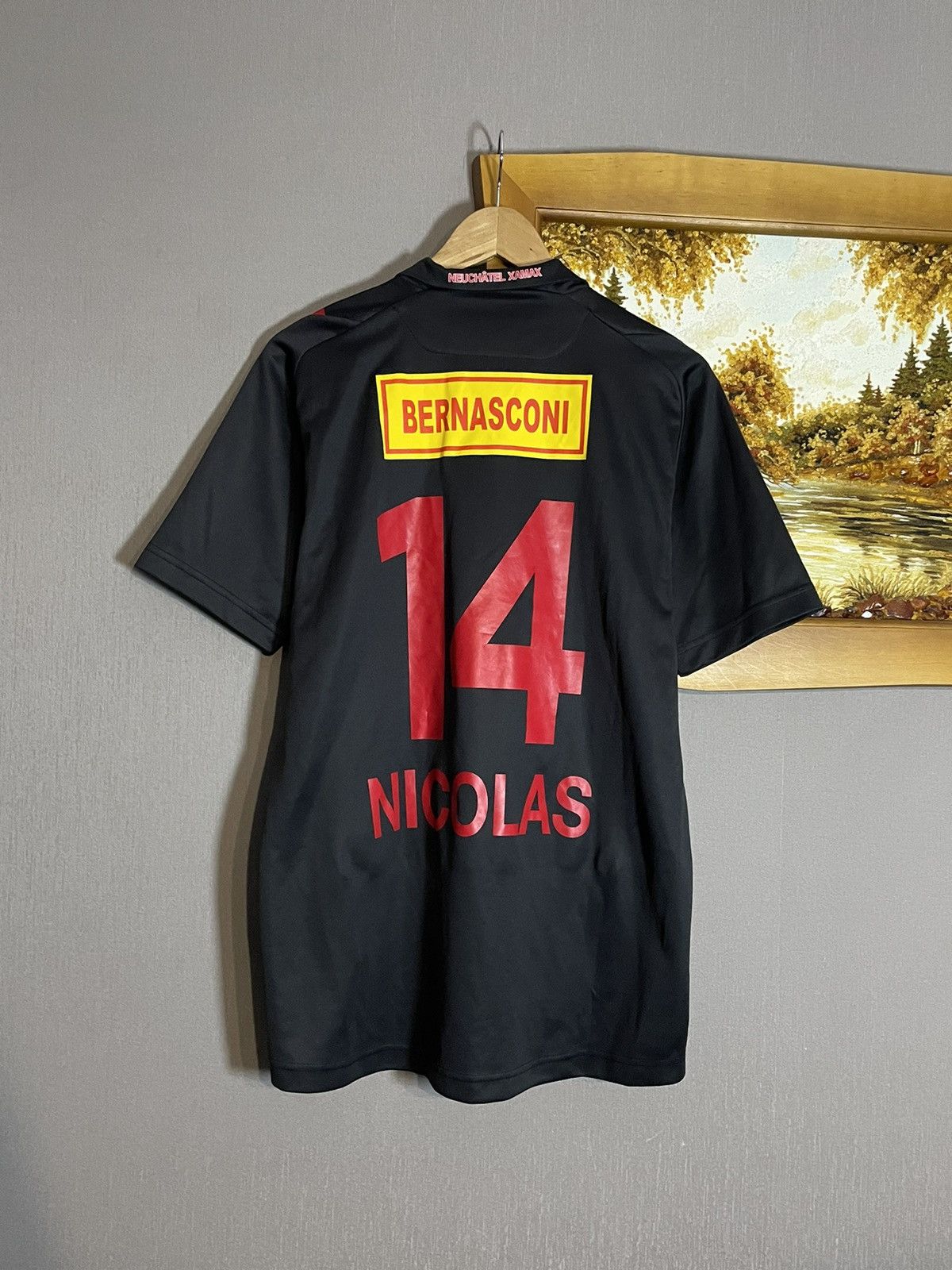 Umbro × Vintage Rare Vintage Umbro Xamax Match Worn Nicolas 14 Home Jersey Size US M / EU 48-50 / 2 - 7 Thumbnail