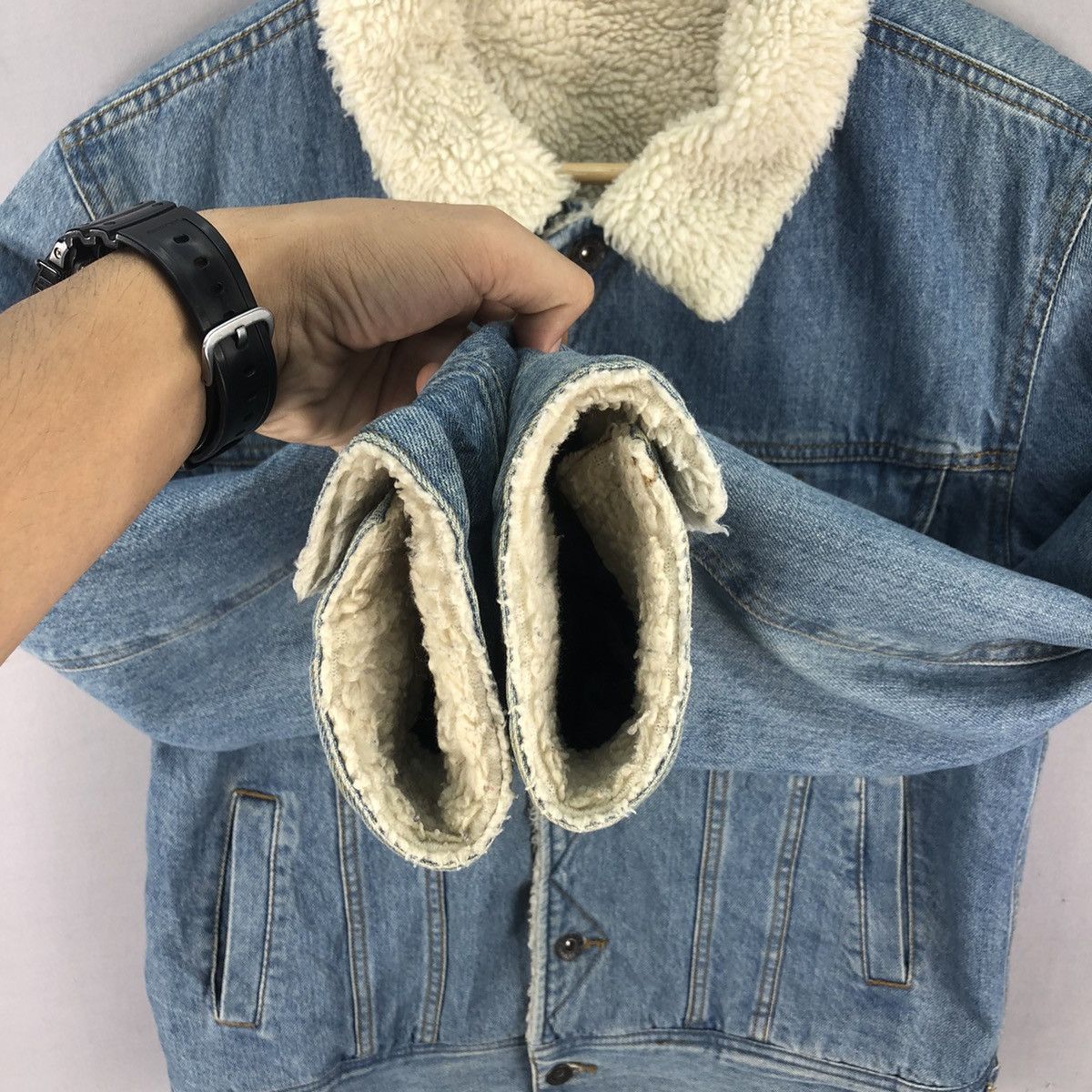 GU GU Sherpa Lined Denim Jacket Size US S / EU 44-46 / 1 - 7 Thumbnail