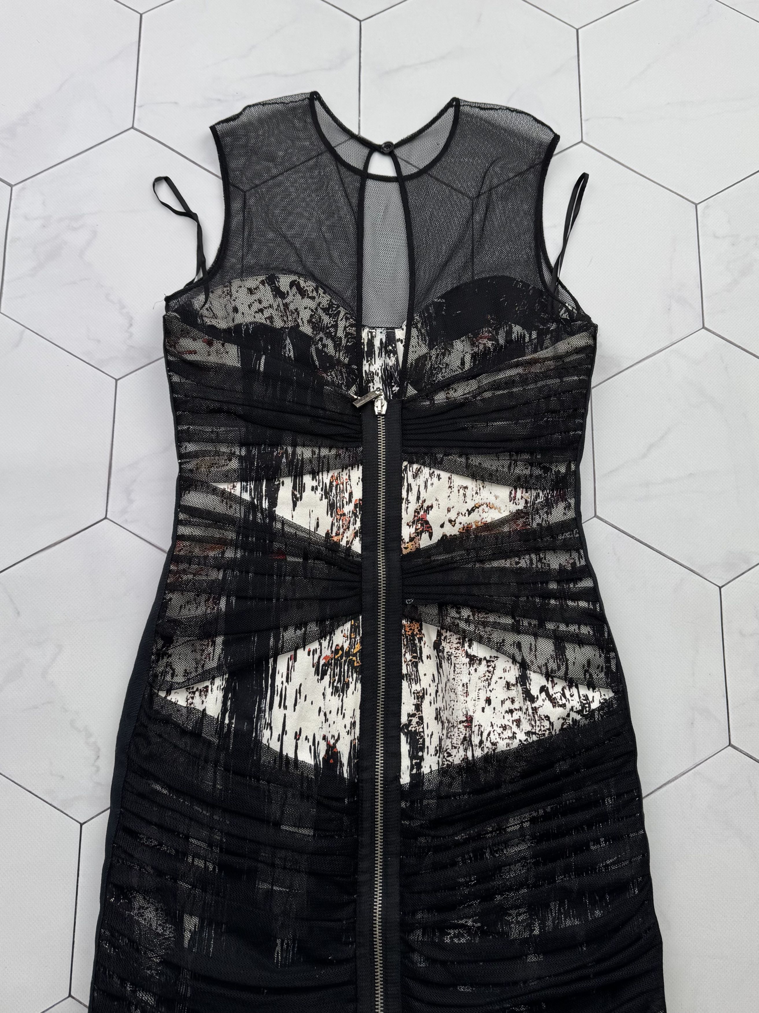 Just Cavalli Just Cavalli 2010 Dress With Transparent Mesh On Top (B100) Size S / US 4 / IT 40 - 7 Thumbnail