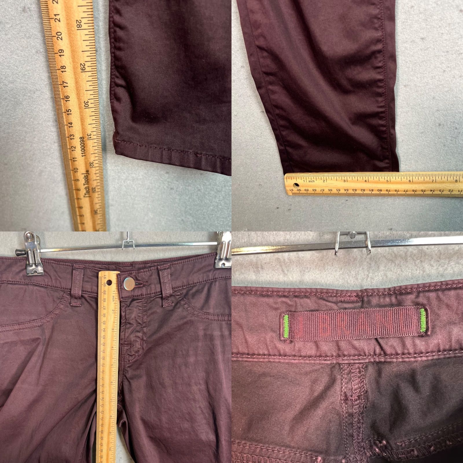 J Brand VINTAGE J Brand Womens Skinny Fit Pants Casual Chino Size 26 Red Fall Winter Size 26" / US 2 / IT 38 - 8 Thumbnail