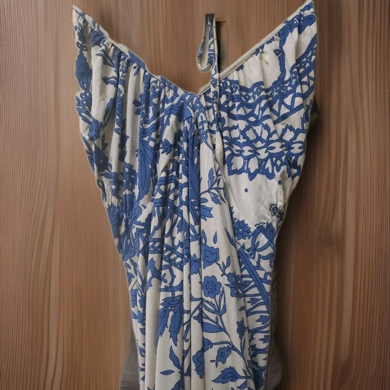 Alice + Olivia Alice + Olivia Silk Blue Floral A-Line Hatler Maxi Dress M Size M / US 6-8 / IT 42-44 - 5 Thumbnail