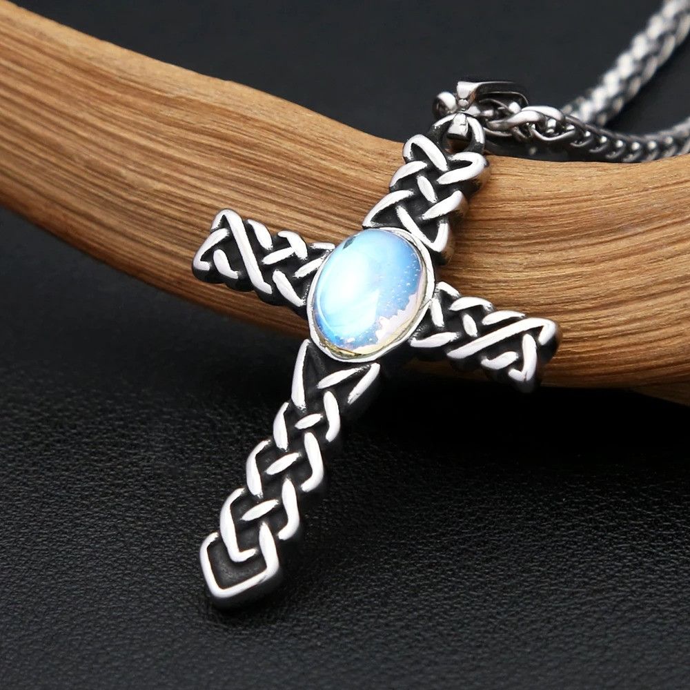 Vintage Nordic Viking Celtics Knot Cross Pendant Necklace Size ONE SIZE - 6 Thumbnail