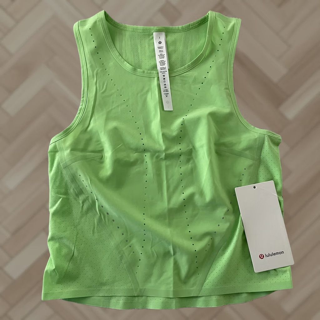 Lululemon Lululemon Swift Ventilated Running Tank Women's 2 Lime Green Tank Women 2 Lime Green Running & Jogging Size XS / US 0-2 / IT 36-38 - 1 Thumbnail