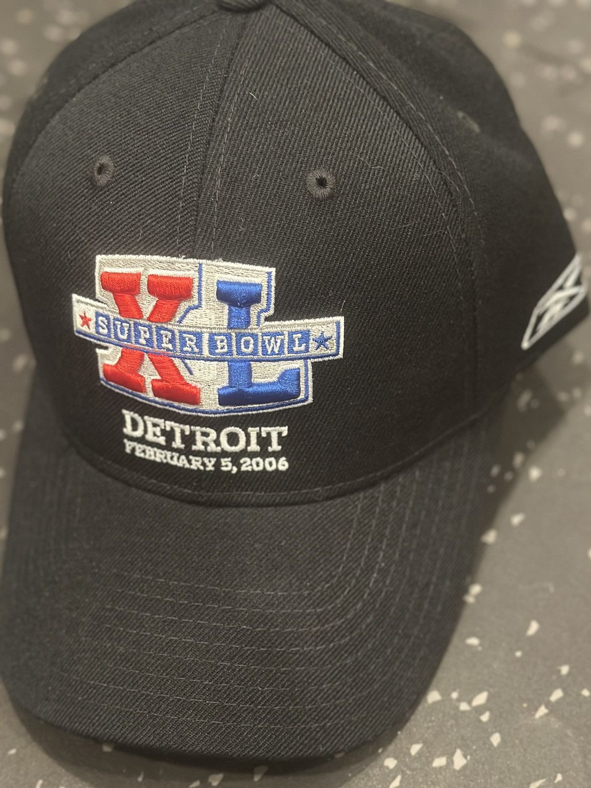Reebok Reebok Super Bowl XL 06 Black Adjust Size Baseball Hat NEW Size ONE SIZE - 1 Thumbnail