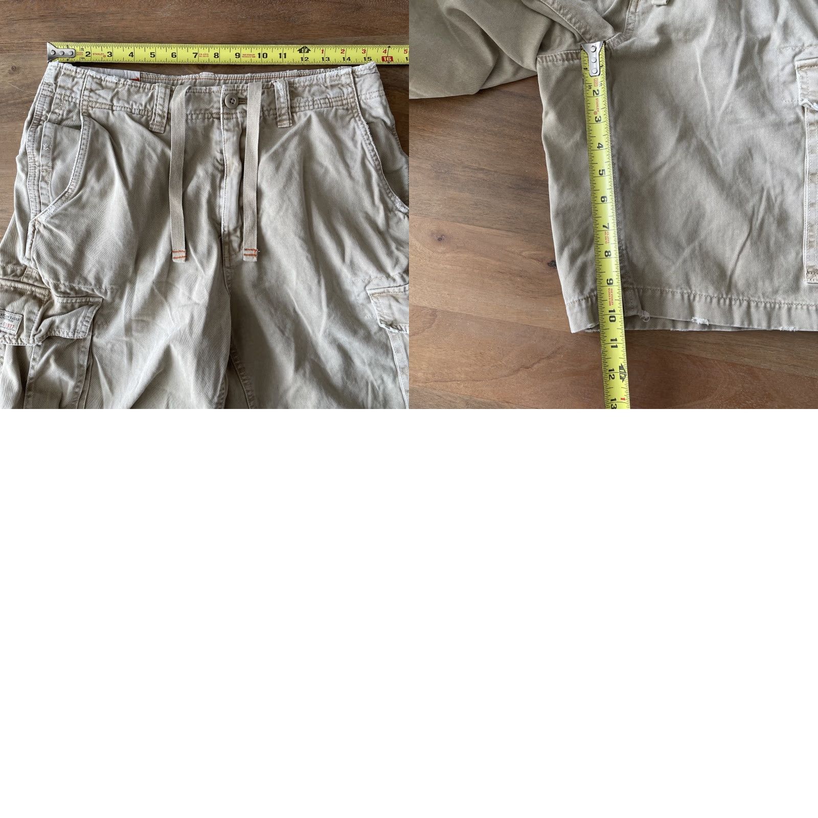 American Eagle Outfitters VINTAGE American Eagle Outfitters Cargo Shorts Mens 30 Beige Grunge Pocket Cargo Short Casual Workwear 2000s Y2K VTG Boys Mens Size US 30 / EU 46 - 9 Thumbnail