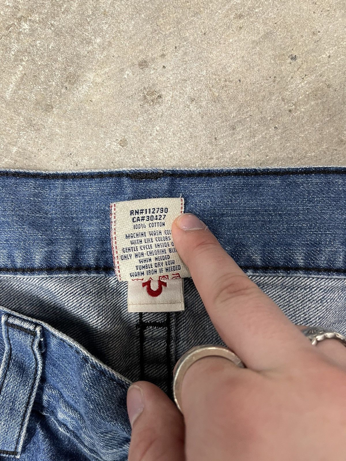 True Religion × Vintage Vintage Y2K True Religion Flared Light Wash Denim Size US 38 / EU 54 - 5 Thumbnail