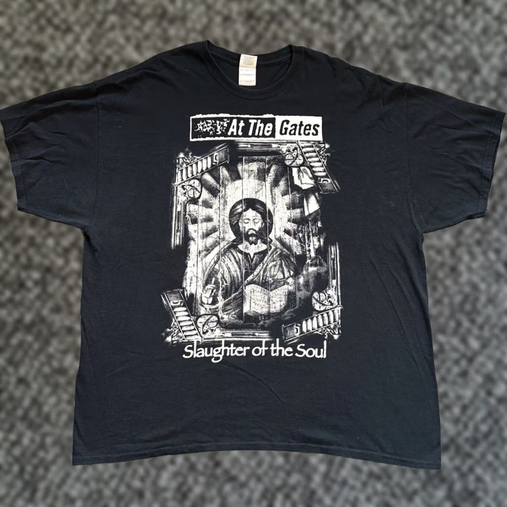 Gildan VINTAGE 2000s Gildan Slaughter Of The Soul Concert T Shirt XL Black Men Band Metal Short Sleeve Crew Neck 2XL Size US XXL / EU 58 / 5 - 1 Thumbnail