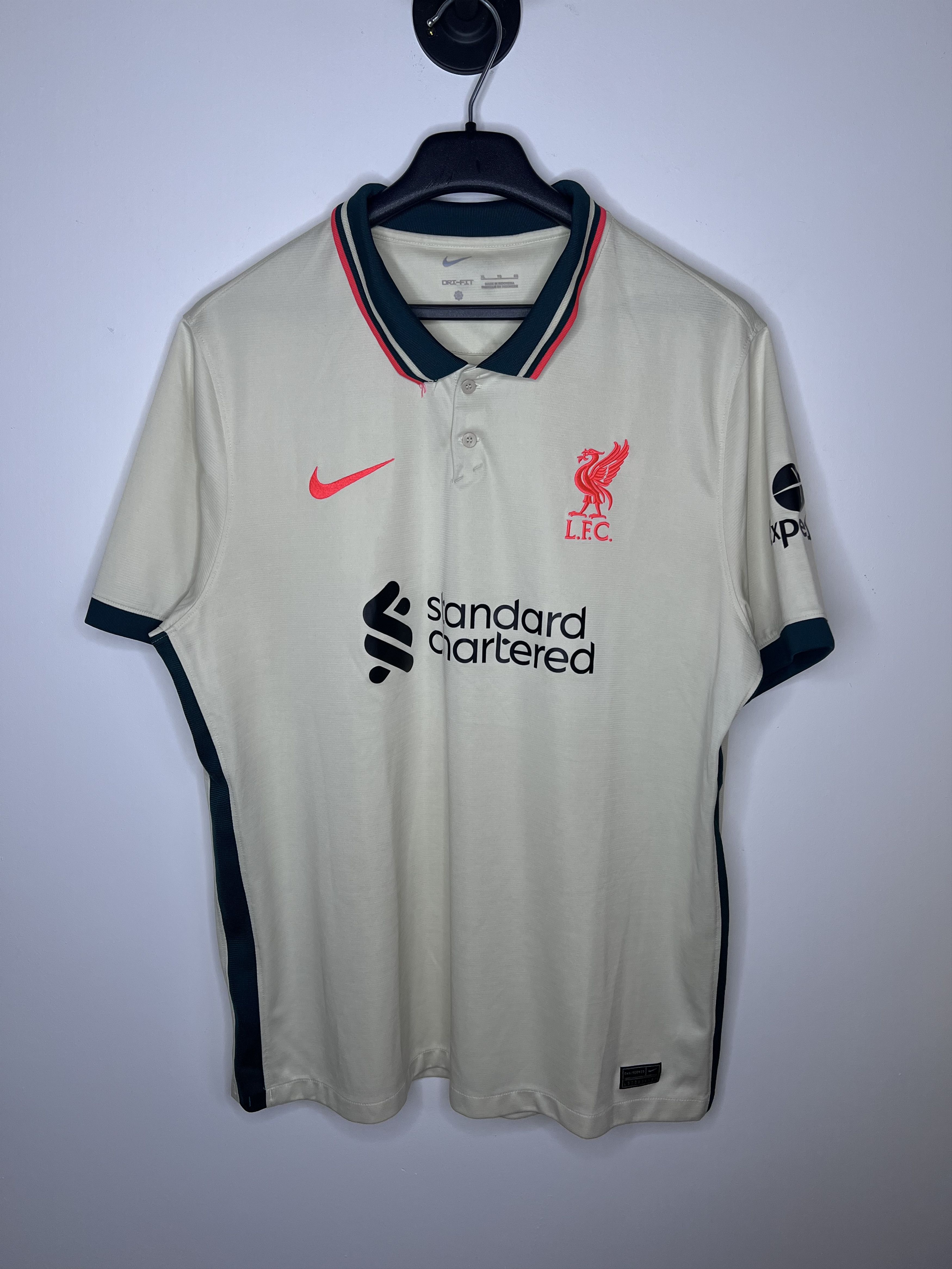 Nike LIVERPOOL 2021 2022 AWAY FOOTBALL SHIRT SOCCER JERSEY NIKE Size US XL / EU 56 / 4 - 1 Thumbnail