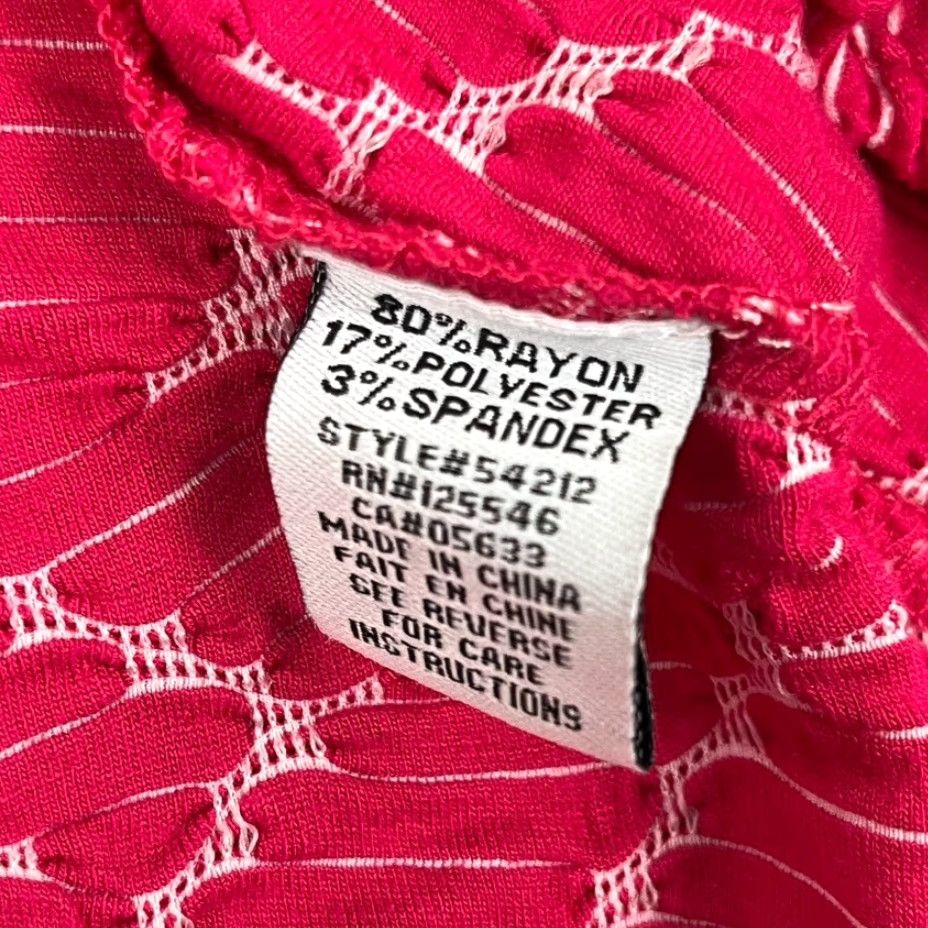 Habitat HABITAT Clothes To Live In Blouse Top Womens Medium Pink White Stretch Pullover Size M / US 6-8 / IT 42-44 - 6 Thumbnail