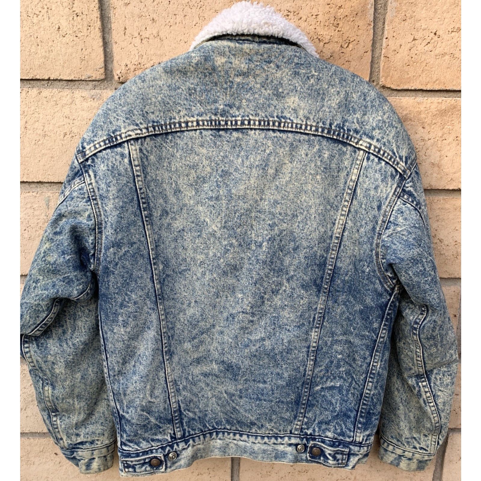 Levi's VINTAGE Levi's Trucker Jacket Denim Blue Small Mens USA Western 80s Sherpa Lined Rockabilly Size US S / EU 44-46 / 1 - 4 Thumbnail