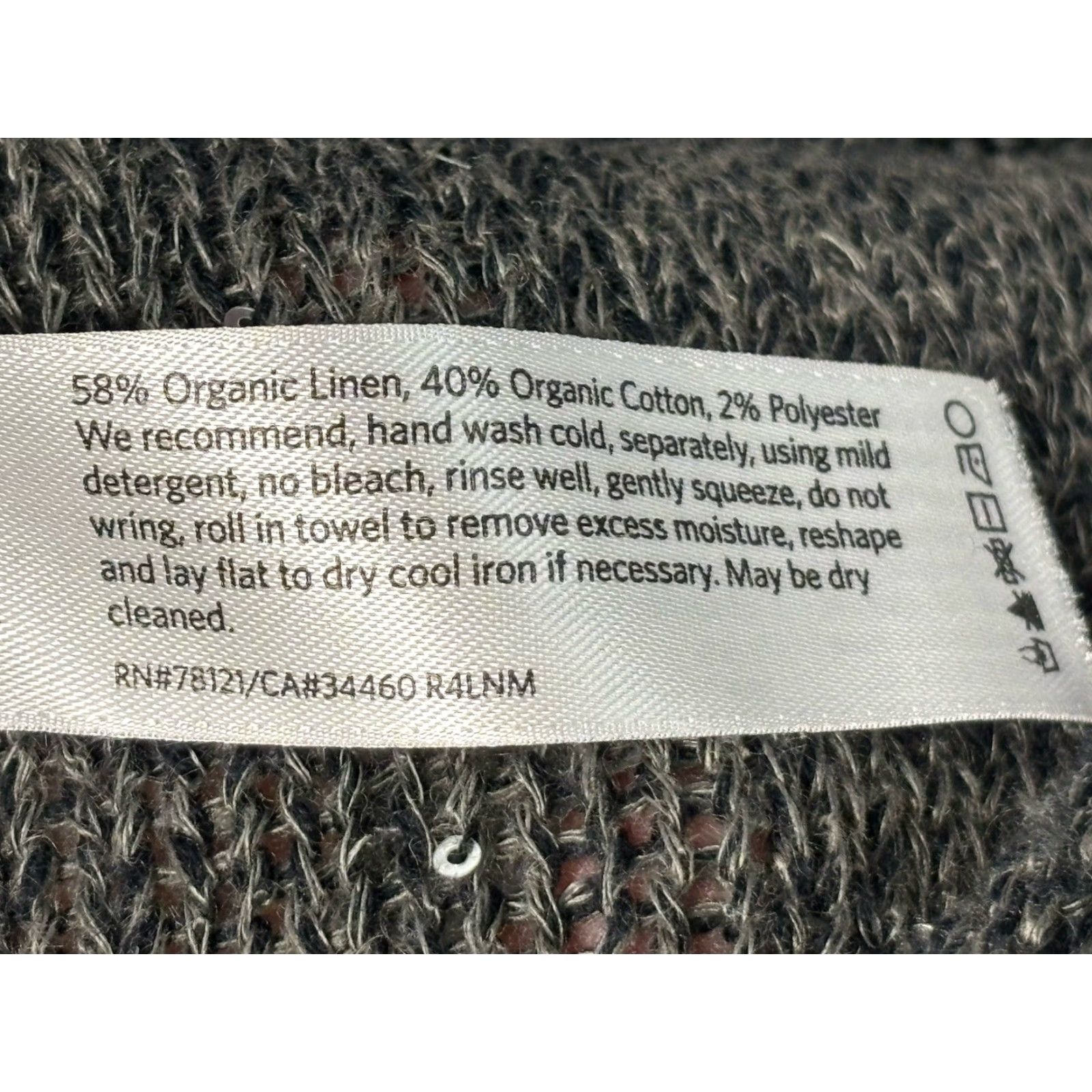 Eileen Fisher Eileen Fisher Sweater Women Petite Small Grey Linen Cotton Sequin V-Neck Pullover Size S / US 4 / IT 40 - 8 Thumbnail