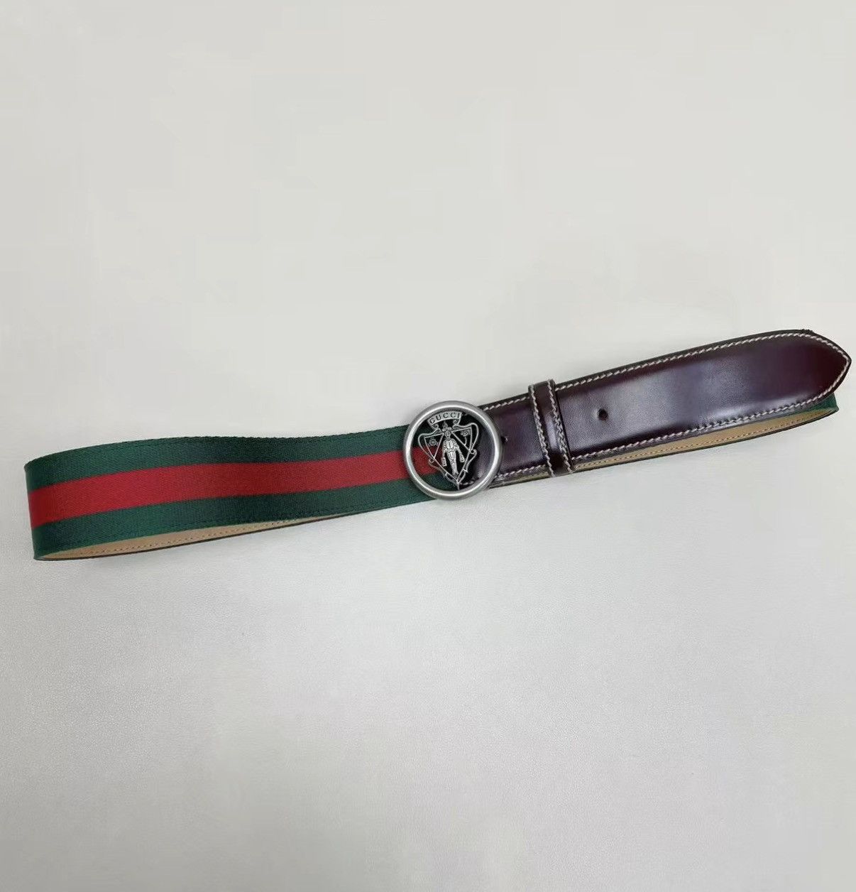 Gucci GUCCI Genuine Leather & Canvas Belt J30 Size ONE SIZE - 1 Thumbnail