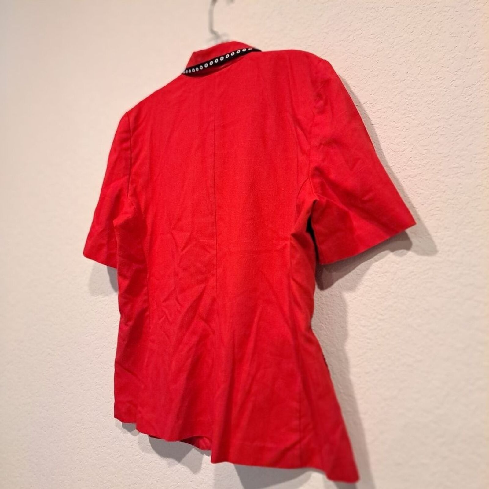 Other Elegant vintage red blouse pearl buttons collar shacket 12 Size XL / US 12-14 / IT 48-50 - 8 Thumbnail