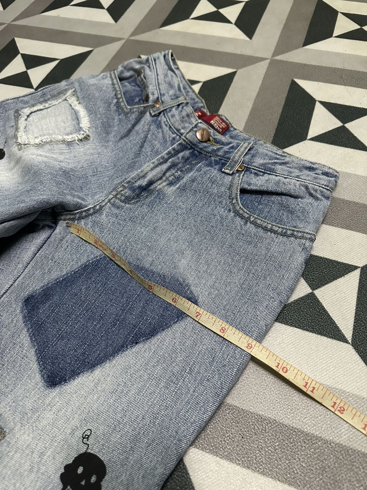 Japanese Brand Aizhizhou patchwork style denim jeans Size US 26 / EU 42 - 14 Thumbnail