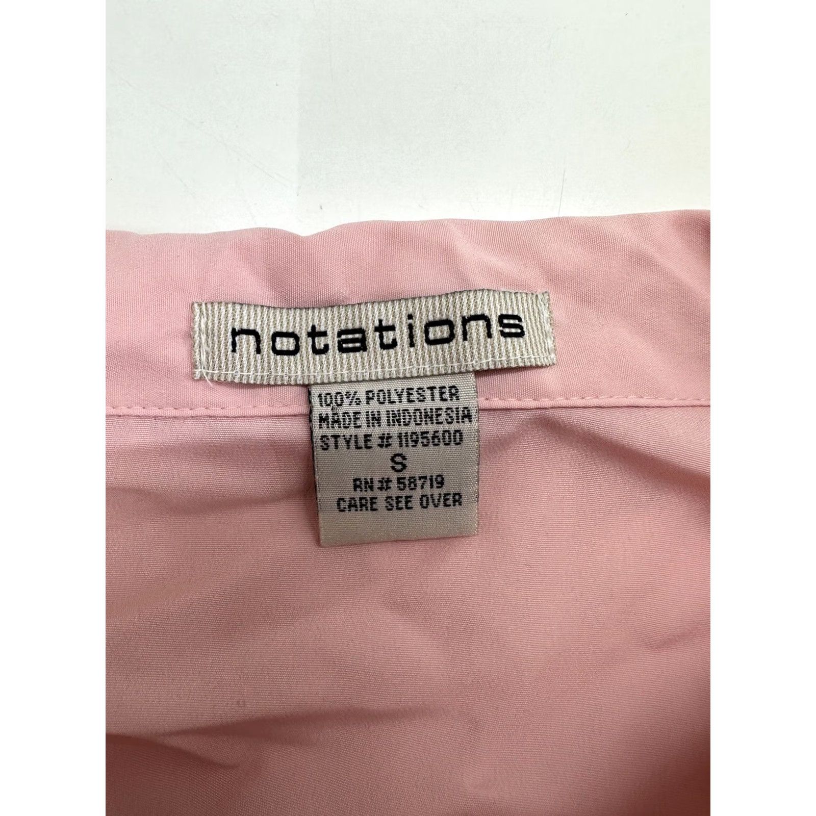 Vintage Womens Notations Pink Long Sleeve Button Up Shirt Size Small Size S / US 4 / IT 40 - 6 Thumbnail