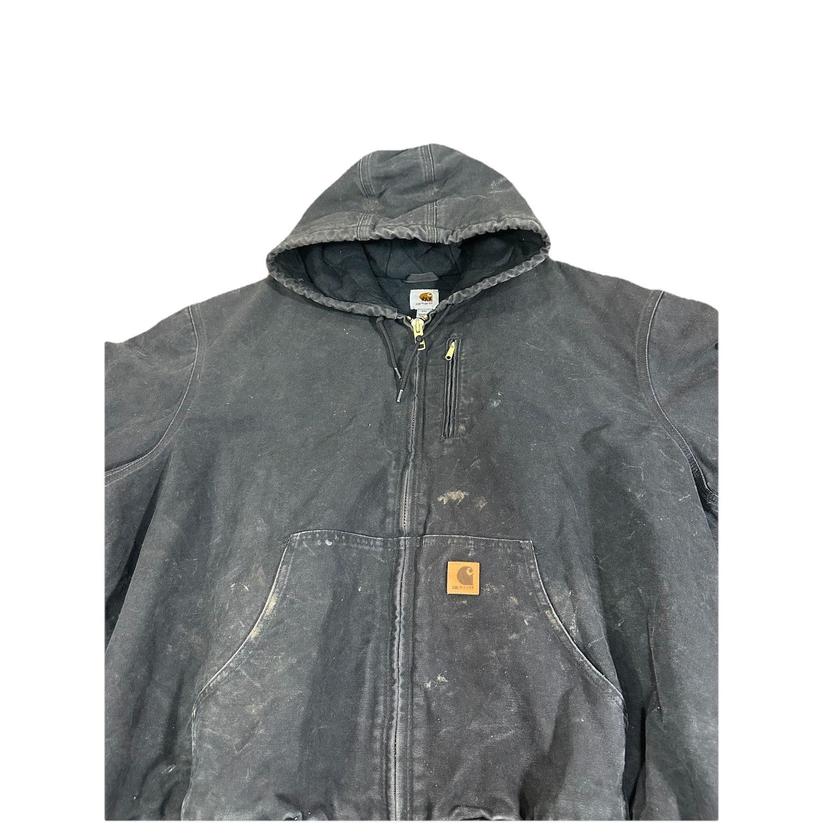 Carhartt Vintage Carhartt Active Jacket Mens Sz 3XL Black Canvas Hood Size US XXL / EU 58 / 5 - 2 Thumbnail