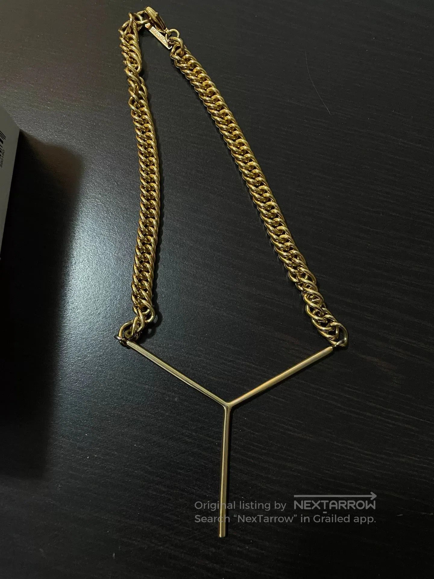 Y/Project Y Project Gold Y Logo Thick Necklace. Size ONE SIZE - 1 Thumbnail