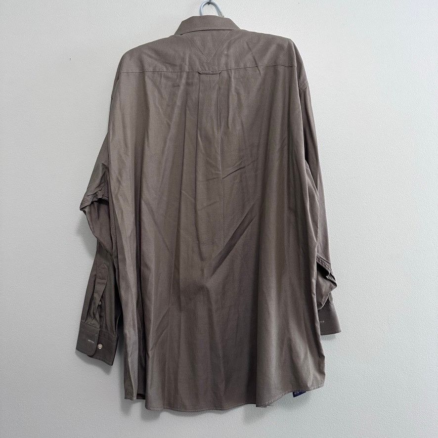 Tommy Hilfiger Vintage Tommy Hilfiger olive green button down 16.5 Size US L / EU 52-54 / 3 - 3 Thumbnail