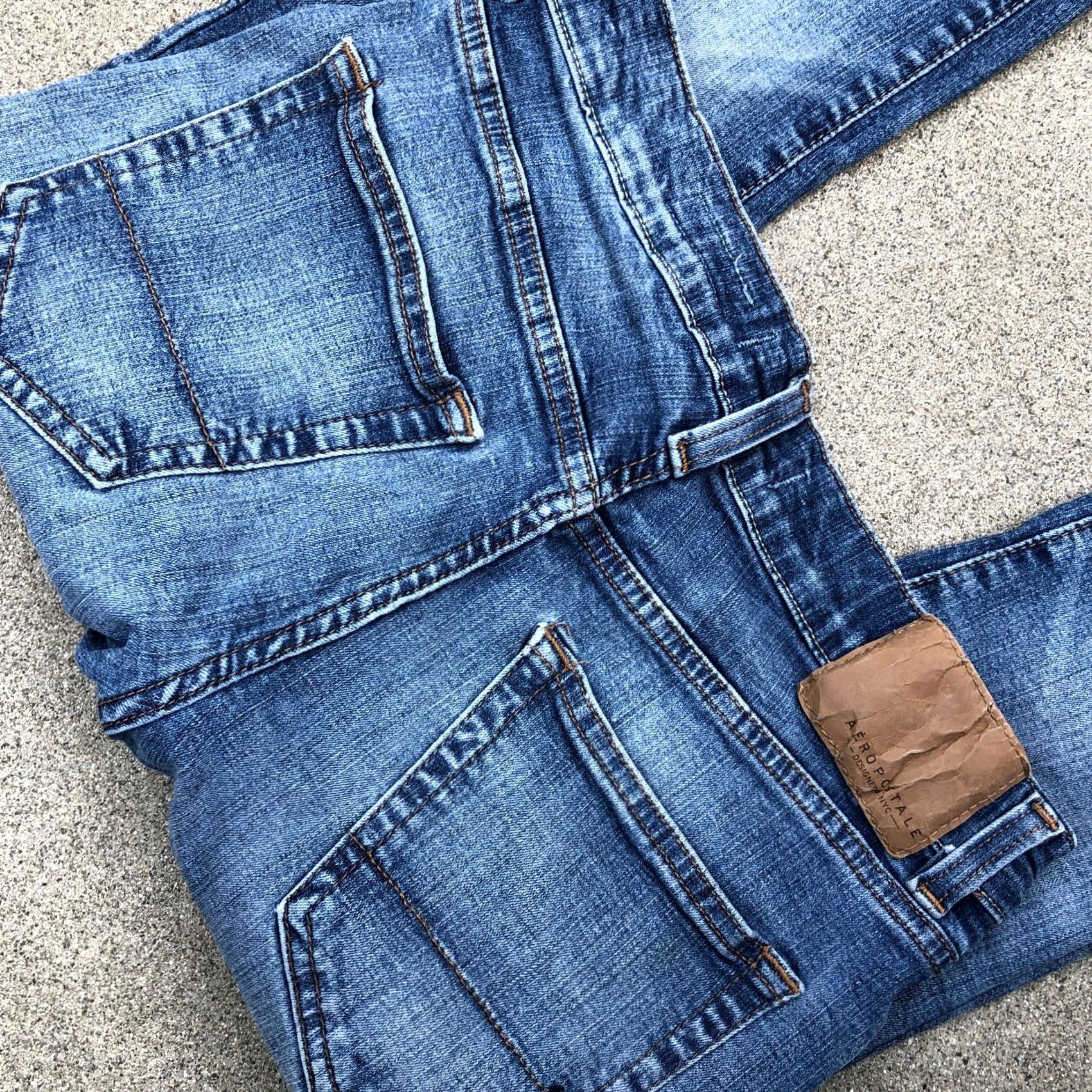 Vintage Aéropostale Jeans Straight Denim 30/30 Men Medium Wash Blue Pants Size US 30 / EU 46 - 3 Thumbnail