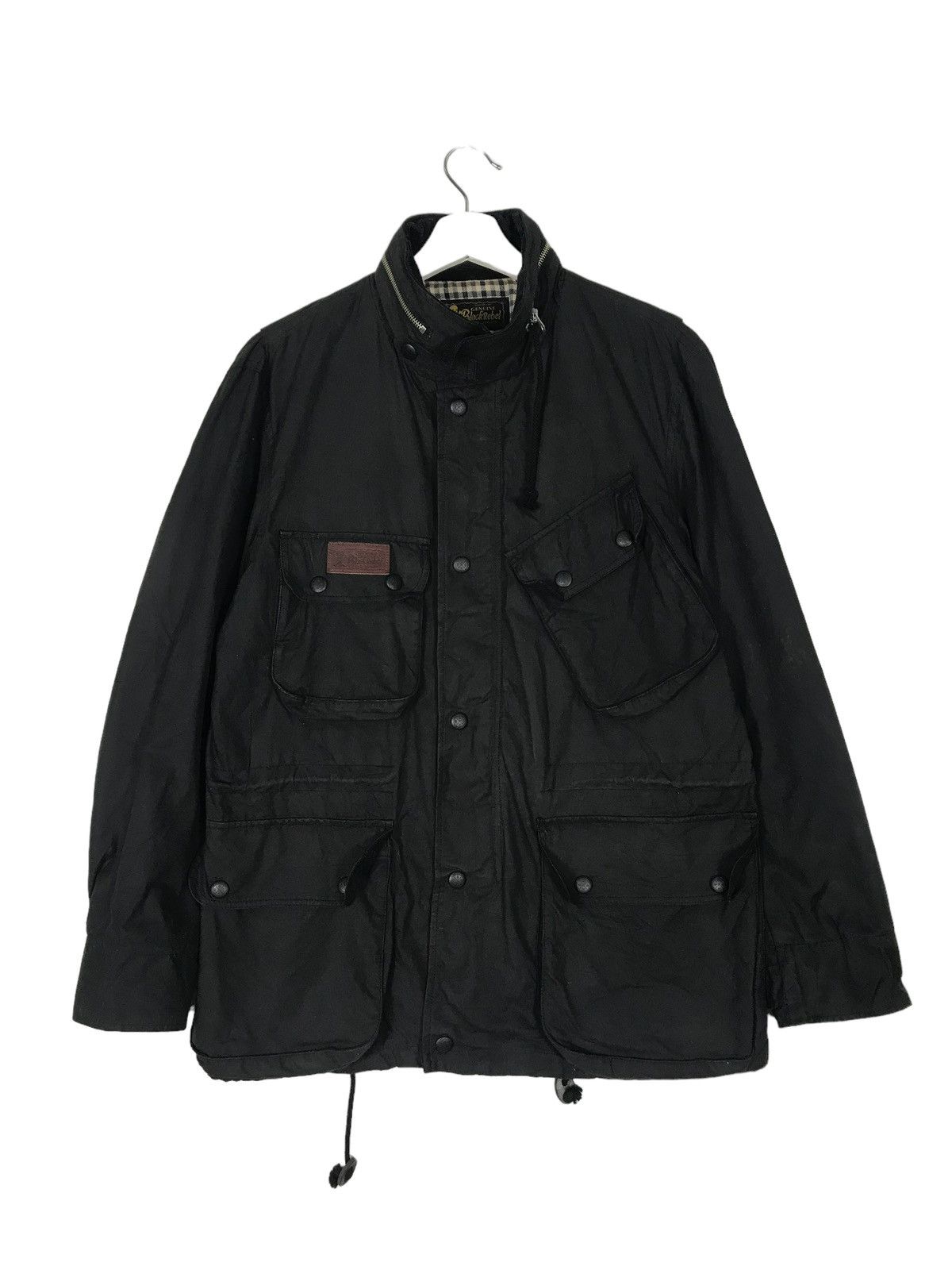 Japanese Brand × RUDE GALLERY 🔥 RUDE GALLERY BLACK REBEL WAXED BRITISH MILLERAIN JACKET Size US M / EU 48-50 / 2 - 5 Thumbnail