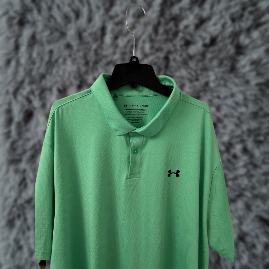 Under Armour Under Armour Polo Shirt Mens 2XL Green HeatGear Golf Short Sleeve Moisture Wicking Breathable Performance Polo Size US XXL / EU 58 / 5 - 1 Thumbnail