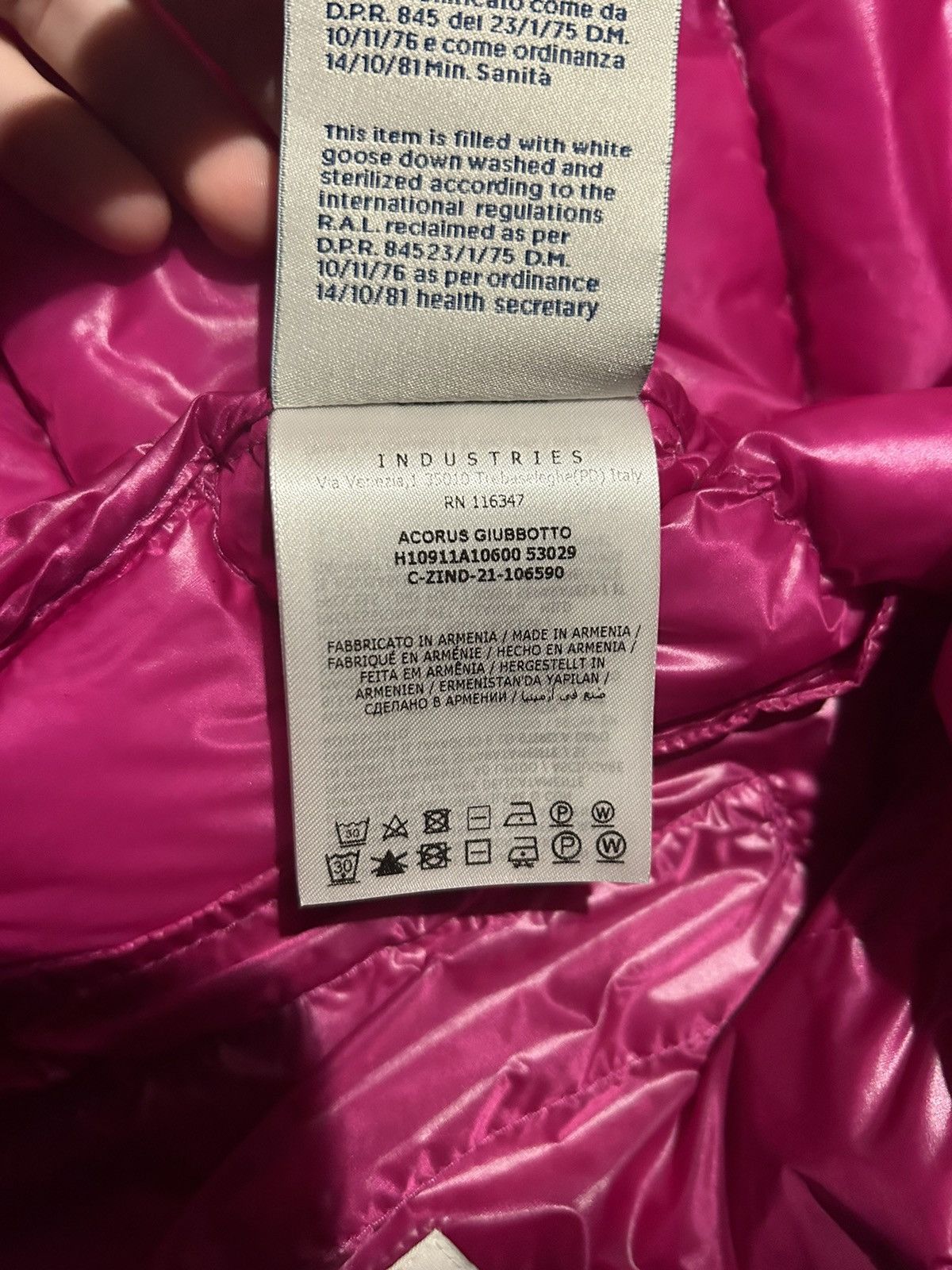 Moncler Pink Moncler Acorus Padded Jacket Size US L / EU 52-54 / 3 - 16 Thumbnail
